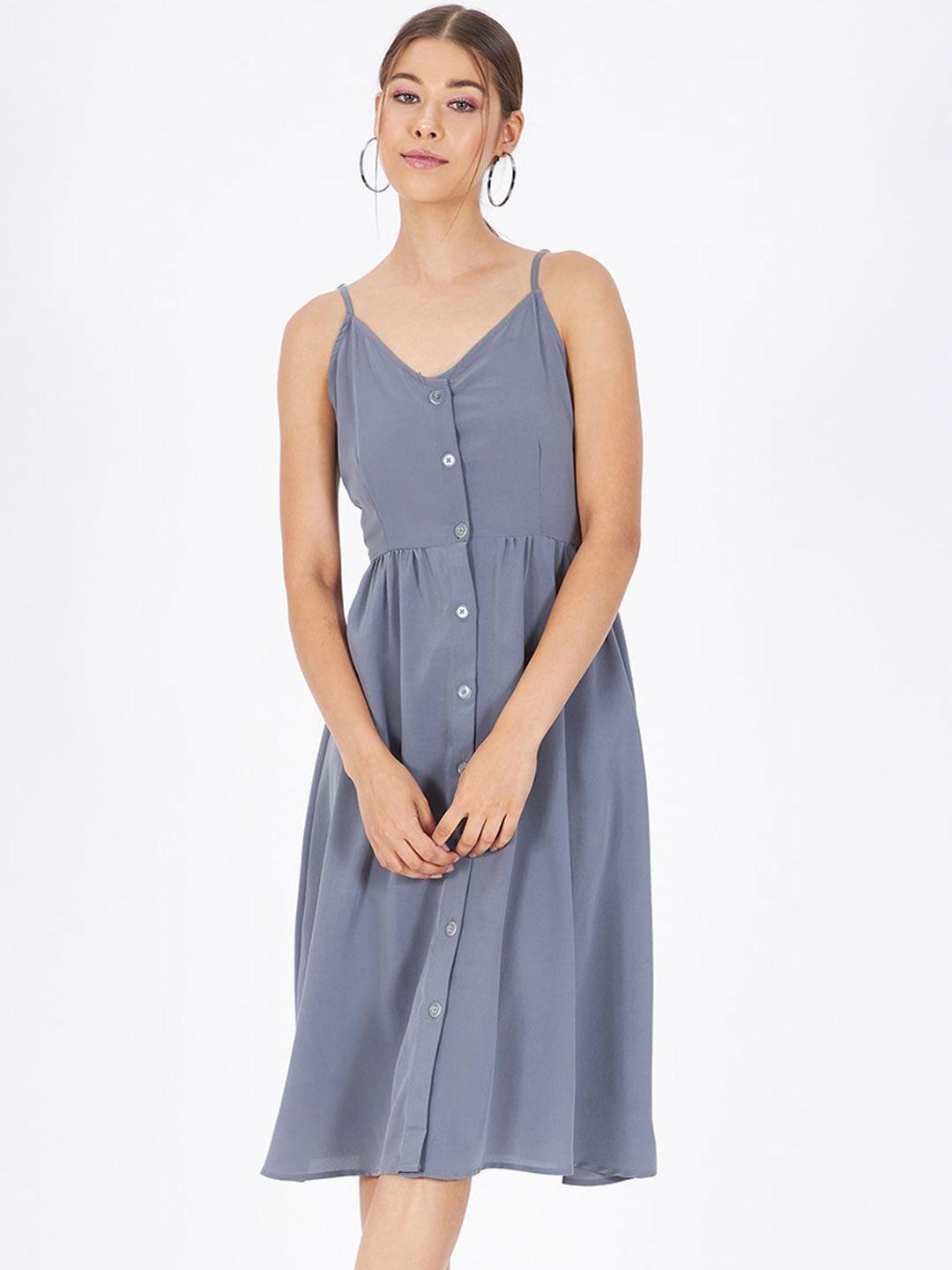 kibo shoulder straps a-line midi dress