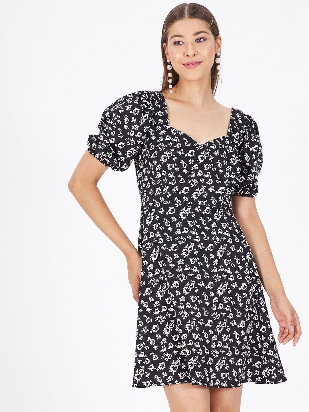 kibo floral printed a-line dress