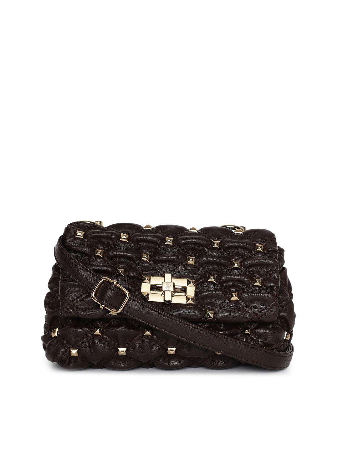 beverly hills polo club embellished swagger sling bag with quilted