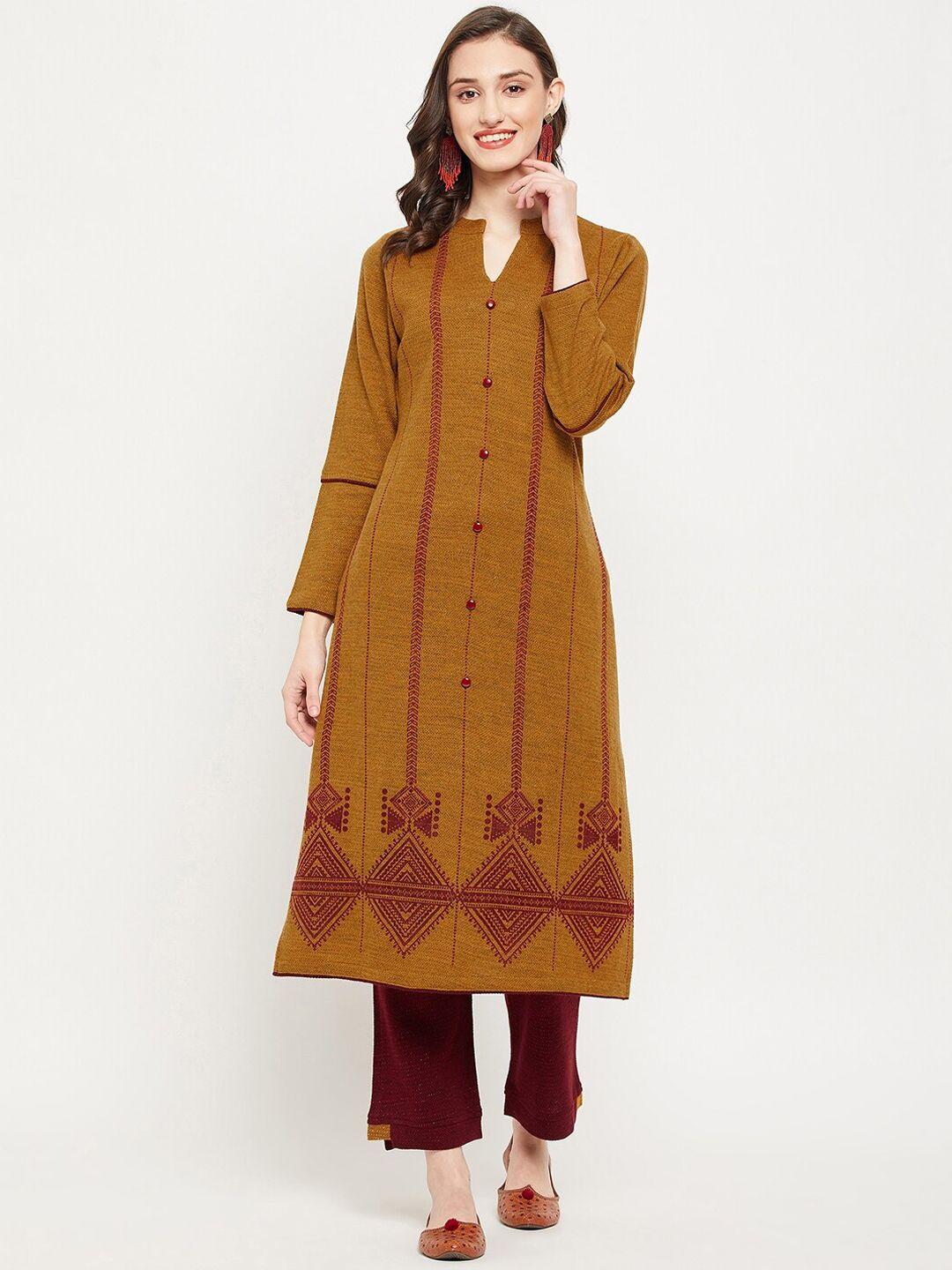 zigo ethnic motifs thread work kurta with trousers