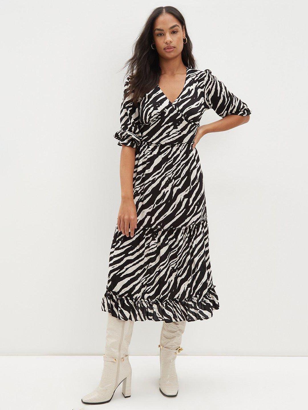 dorothy perkins animal a-line midi dress