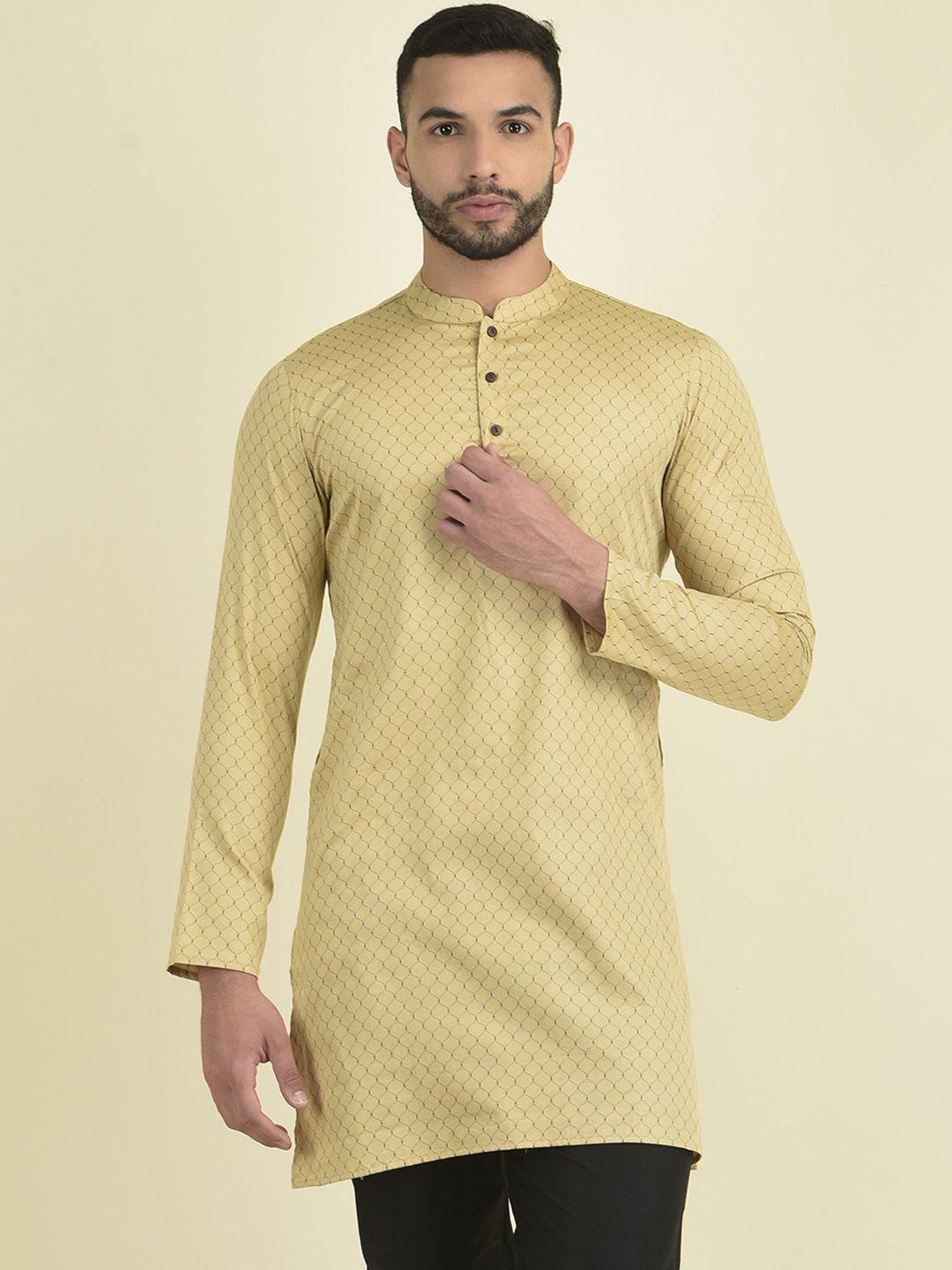 deyann men printed kurta with pyjamas