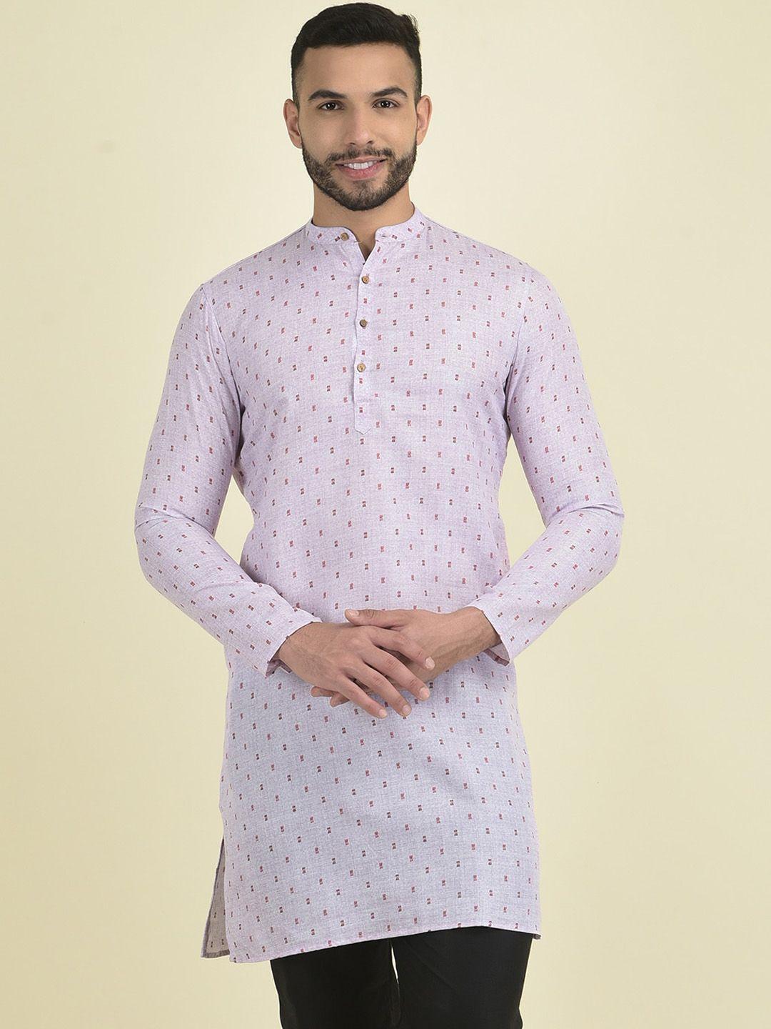 deyann men ethnic motifs printed kurta with pyjamas