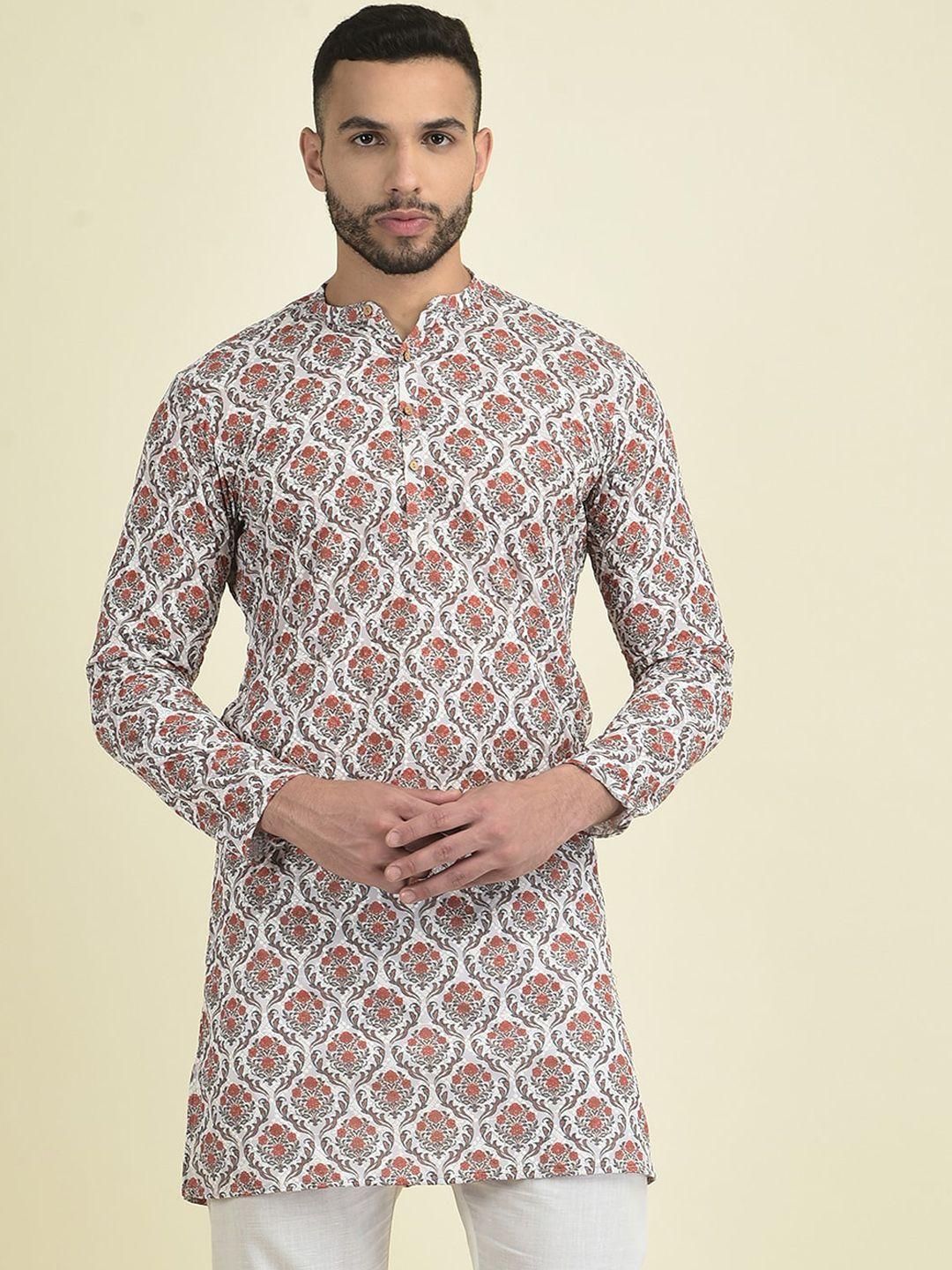 deyann men ethnic motifs embroidered kurta with pyjama