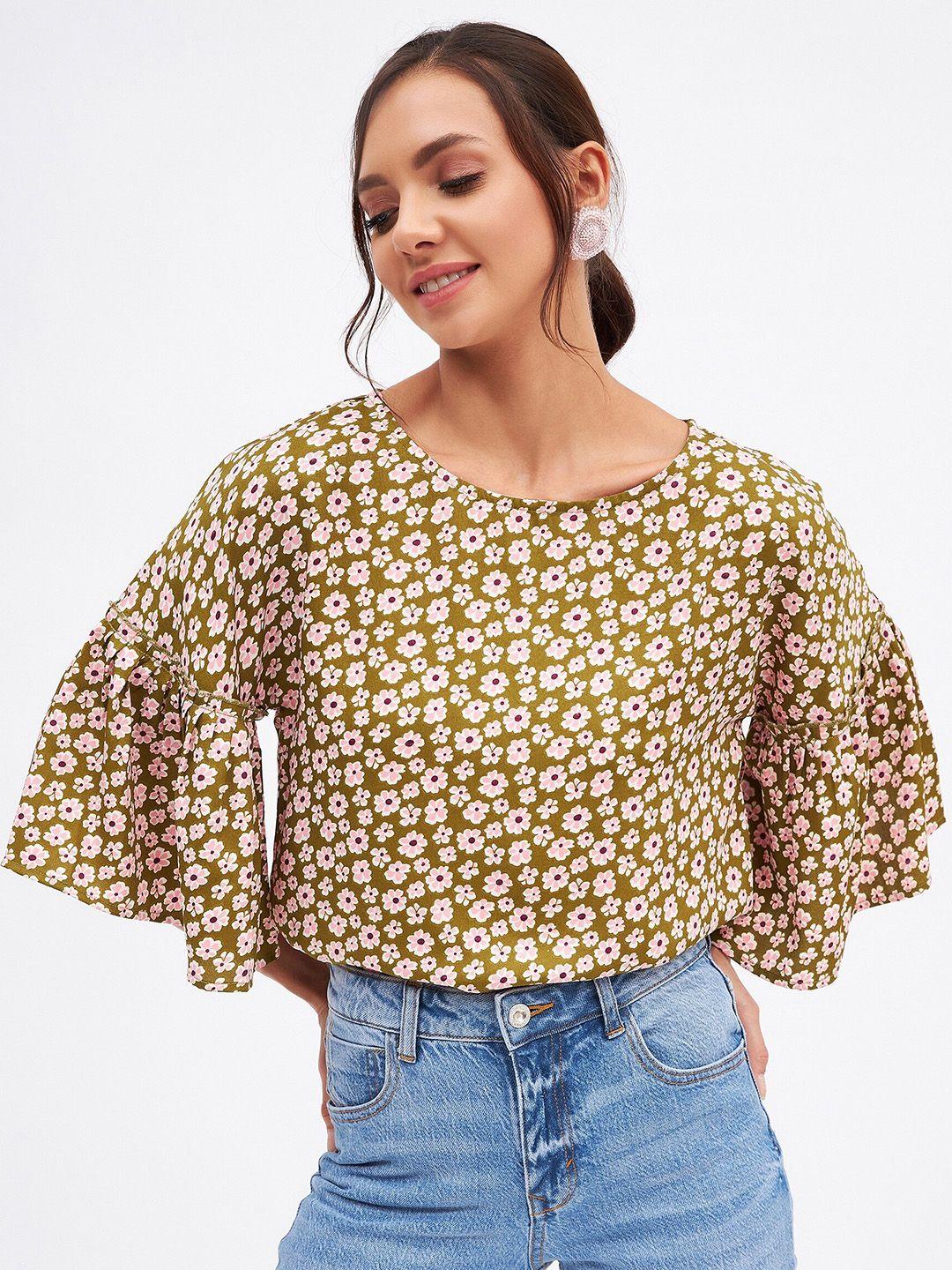 kibo floral print crepe top