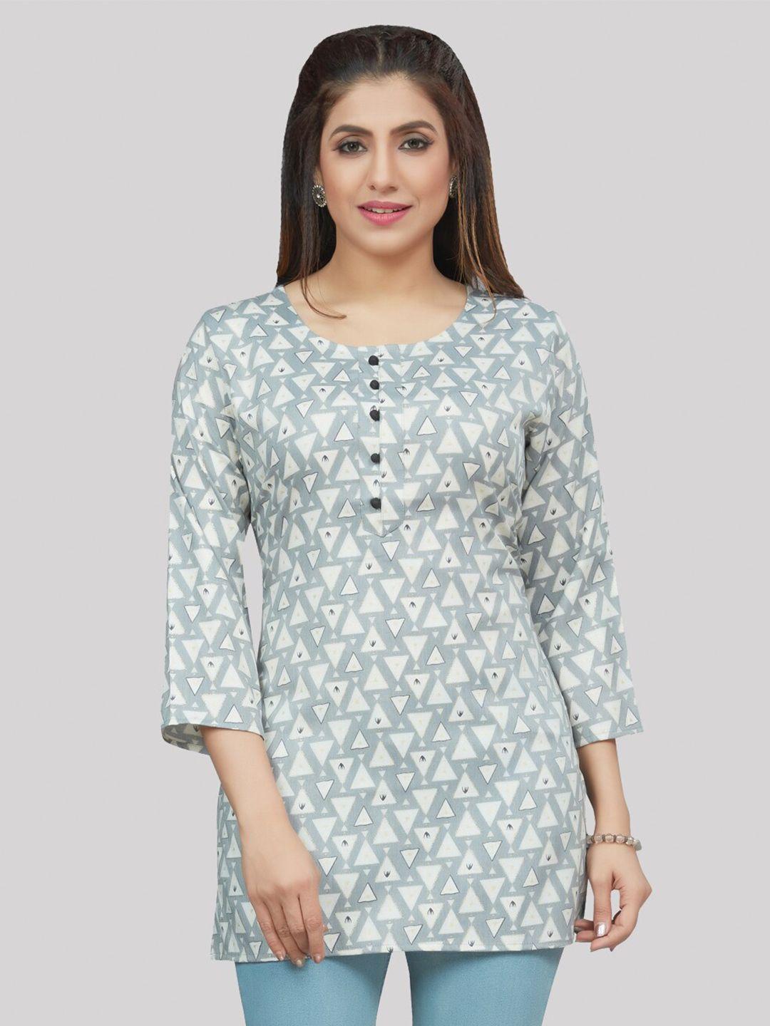 saree swarg geometric printed regular kurti