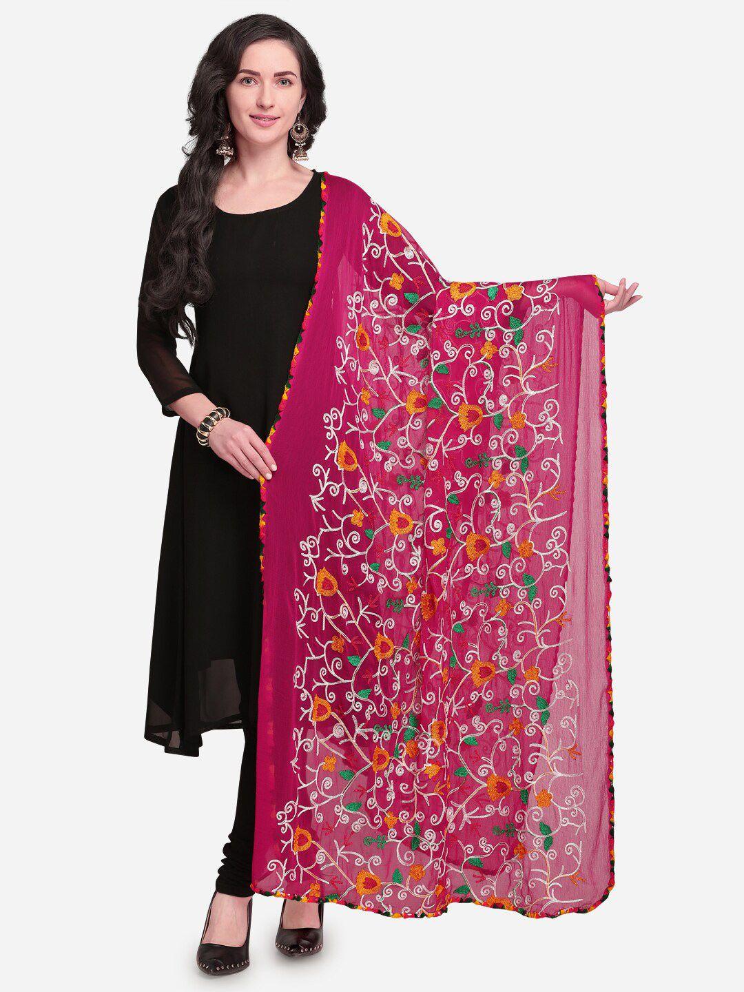 mf embroidered dupatta with phulkari