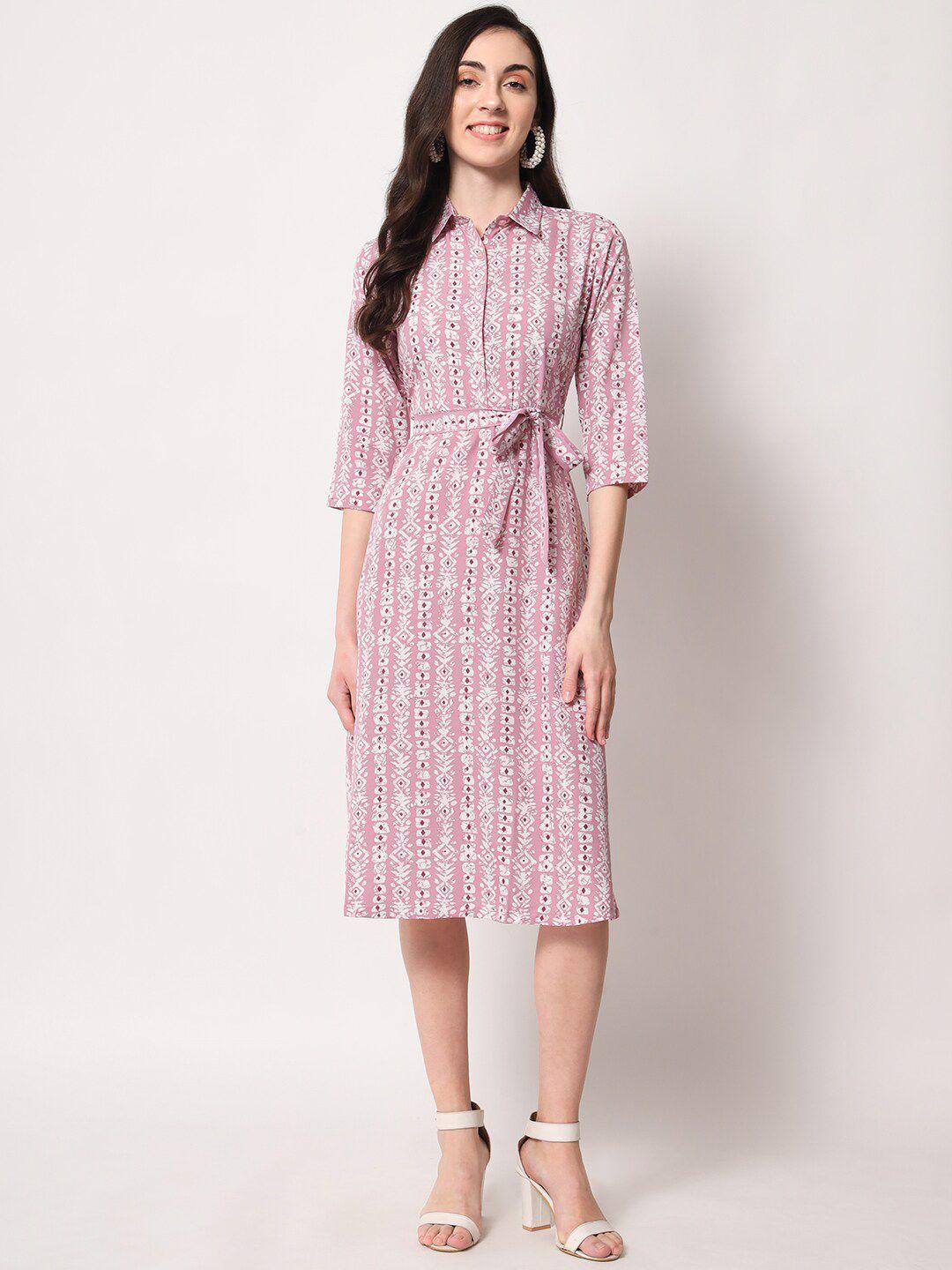 fbella crepe a-line dress