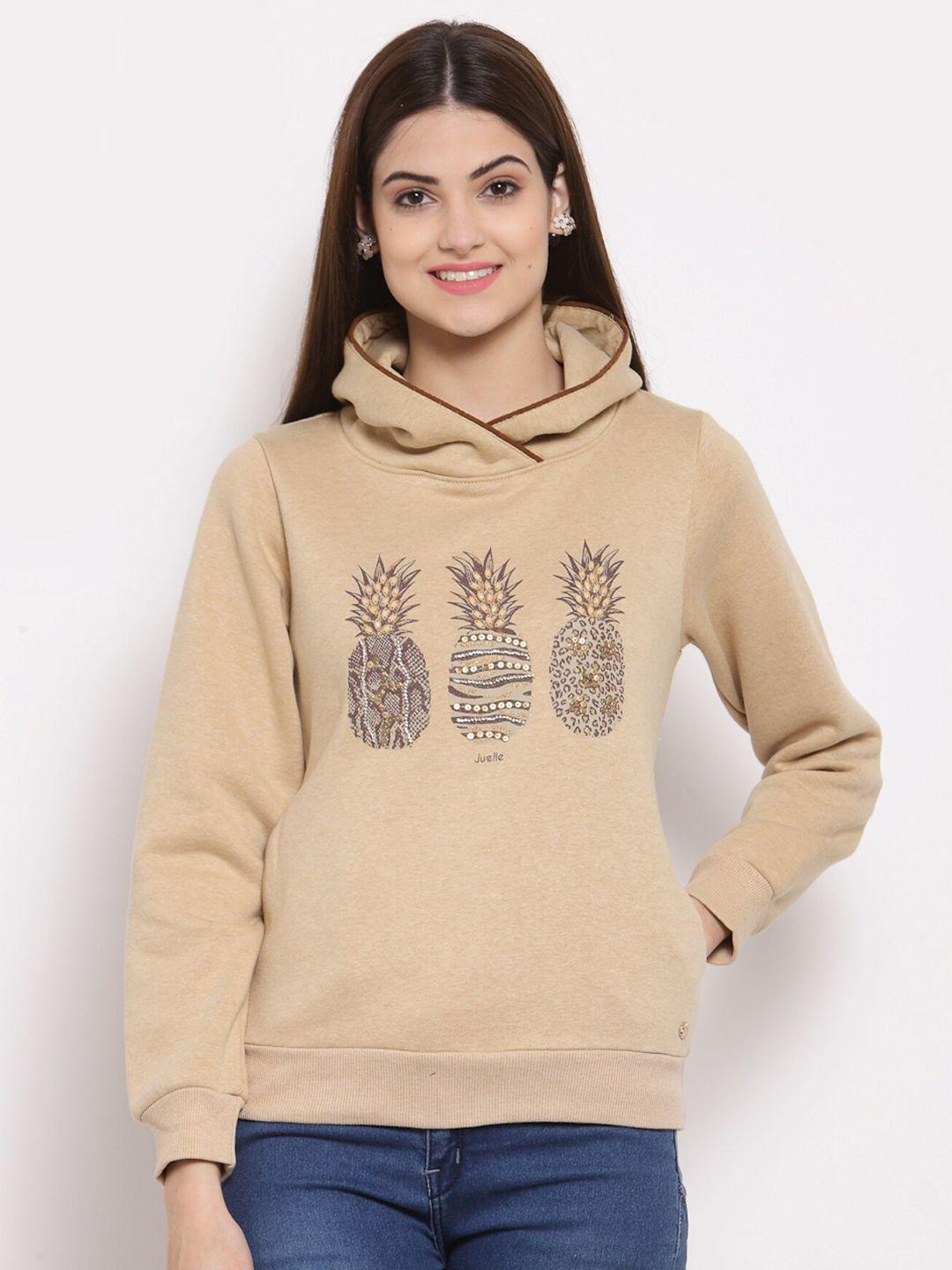 juelle women printed hooded sweatshirt