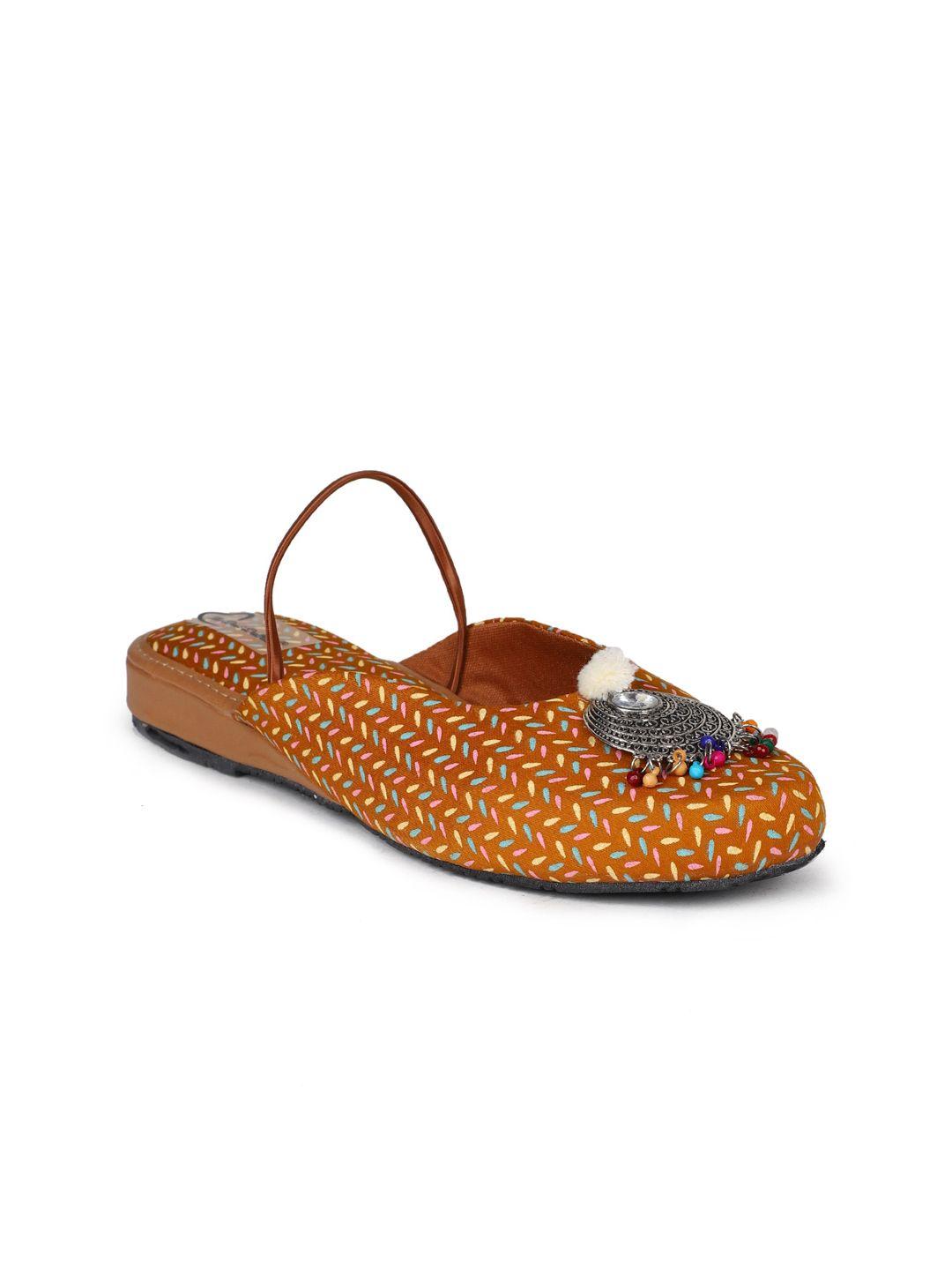 the desi dulhan women printed mules flats