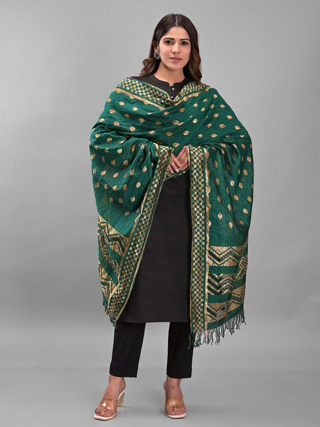 apratim woven design shibori dupatta with zari