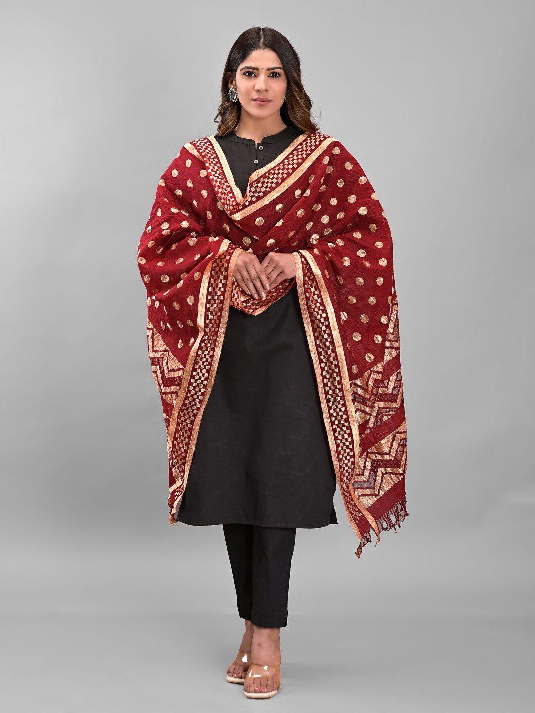 apratim woven design dupatta with zari