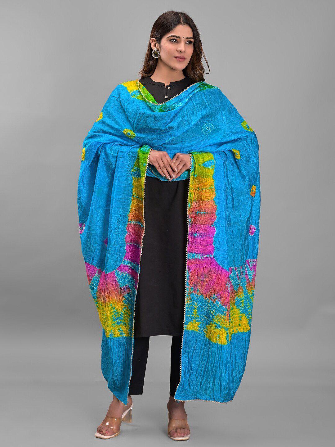 apratim printed art silk shibori dupatta