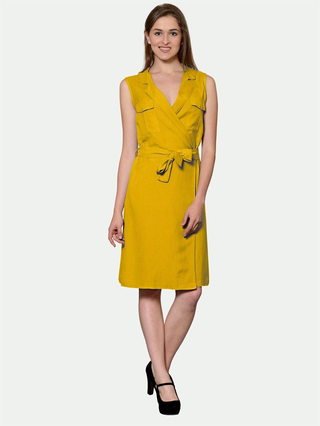 patrorna v-neck cotton wrap dress