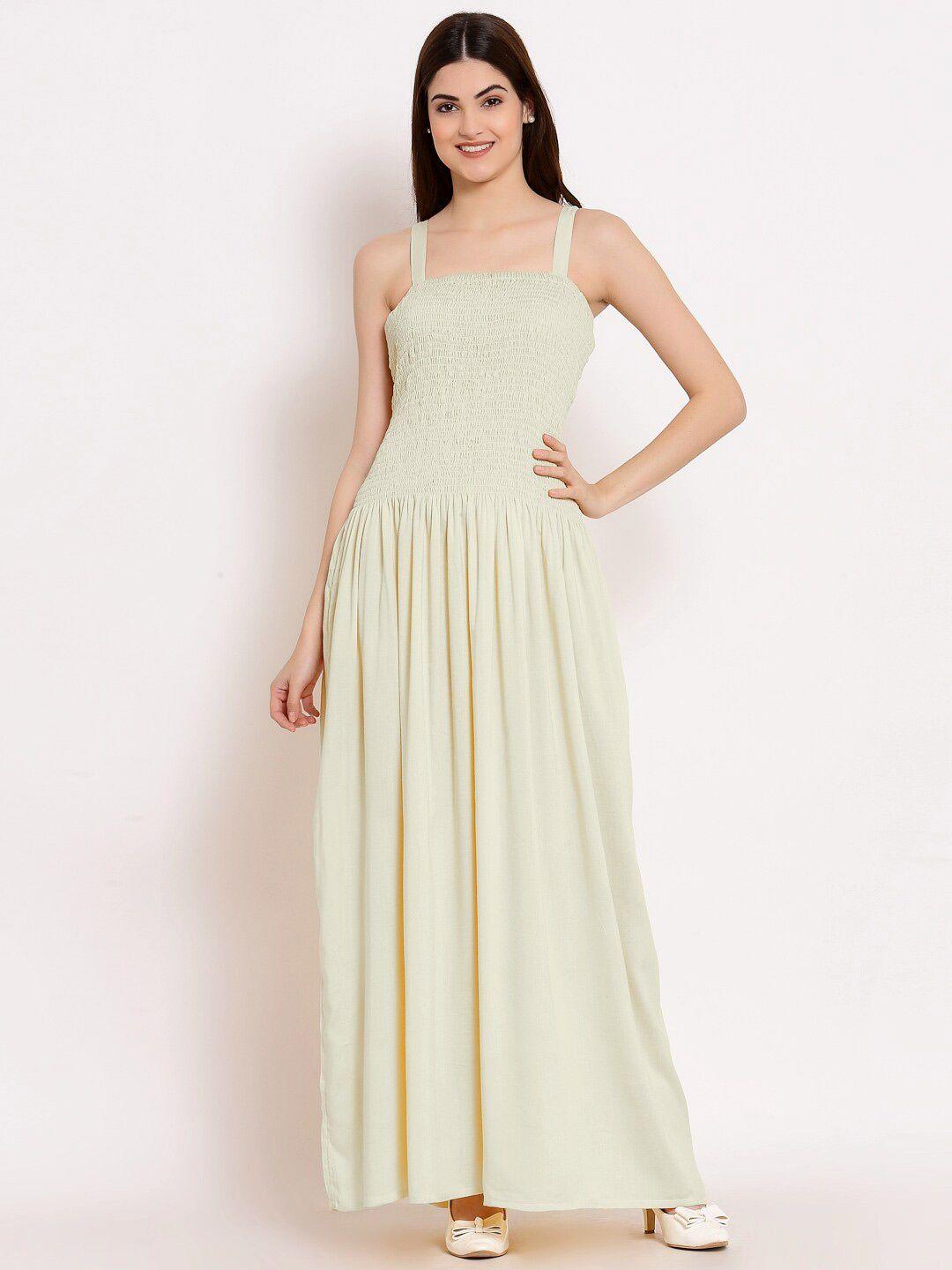 patrorna cotton shoulder straps maxi dress