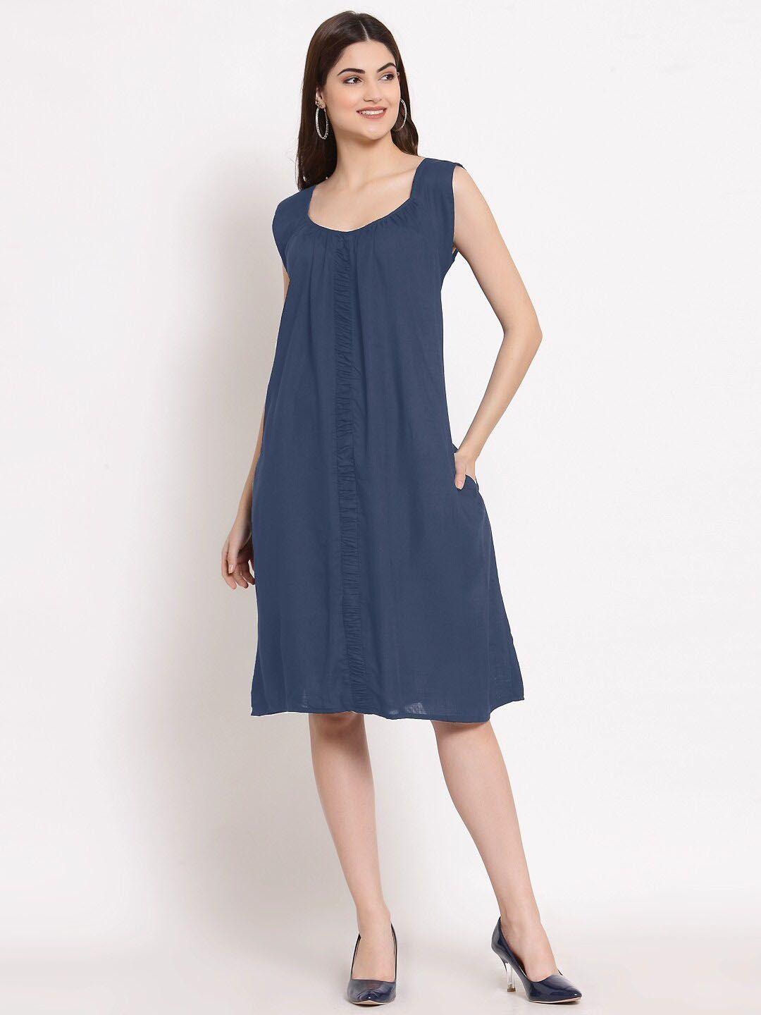 patrorna sleeveless a-line cotton dress