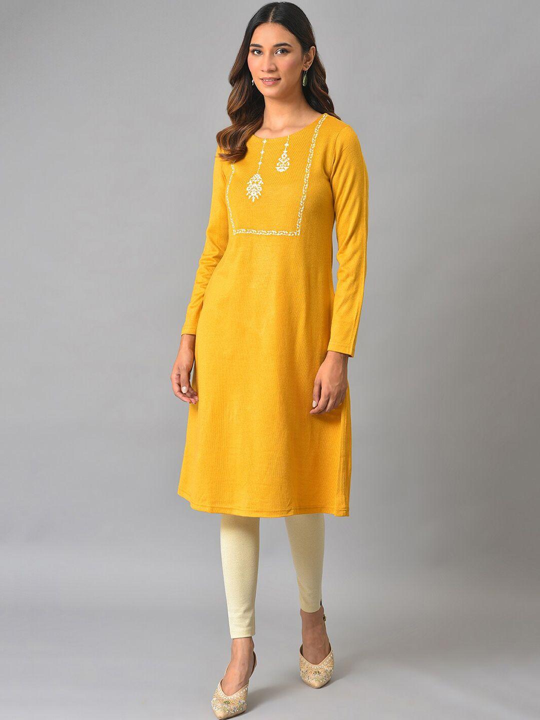 w ethnic motiff embroidered kurta