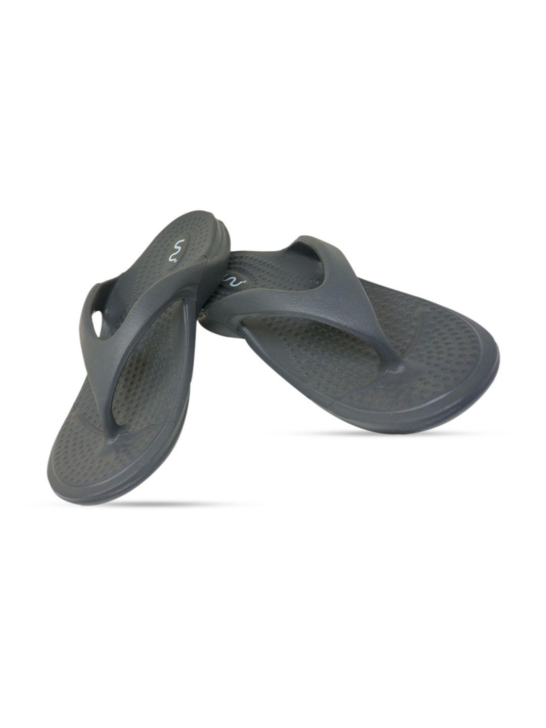 doubleu men grey rubber thong flip-flops