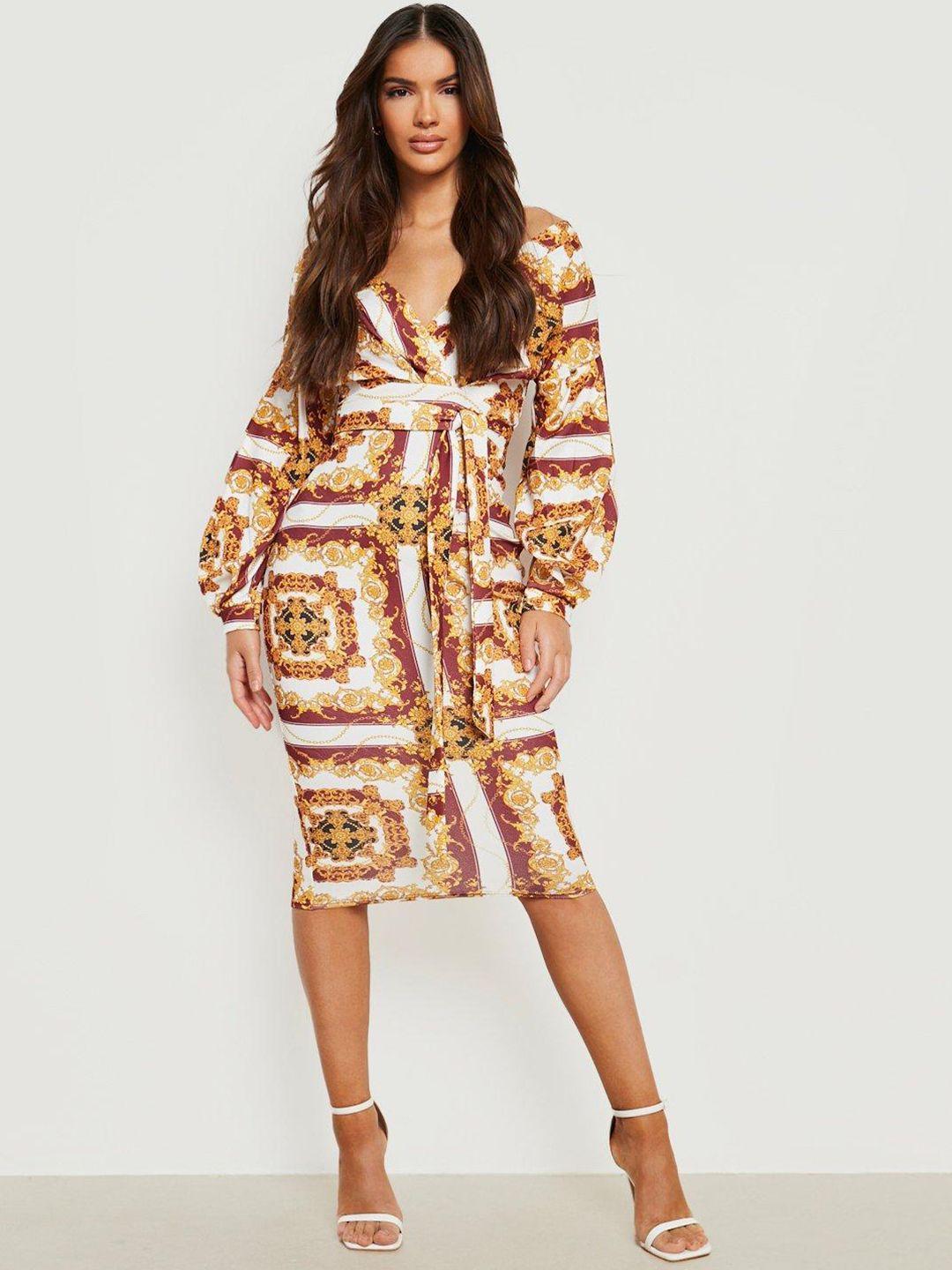 boohoo bohemian a-line dress