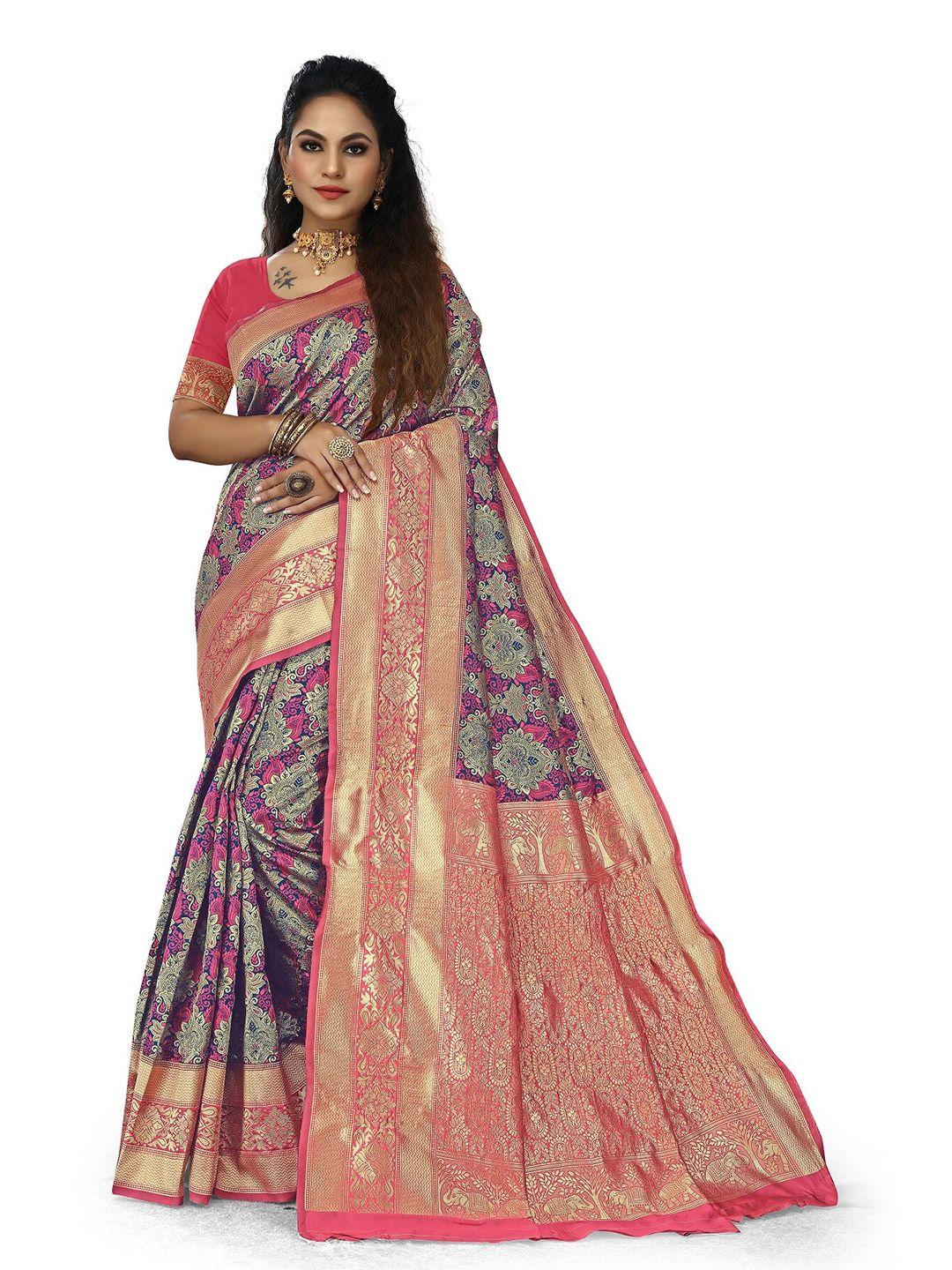 rivana ethnic motifs zari banarasi saree