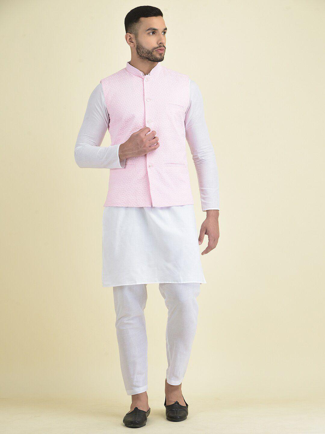 deyann men kurta with pyjamas & nehru jacket