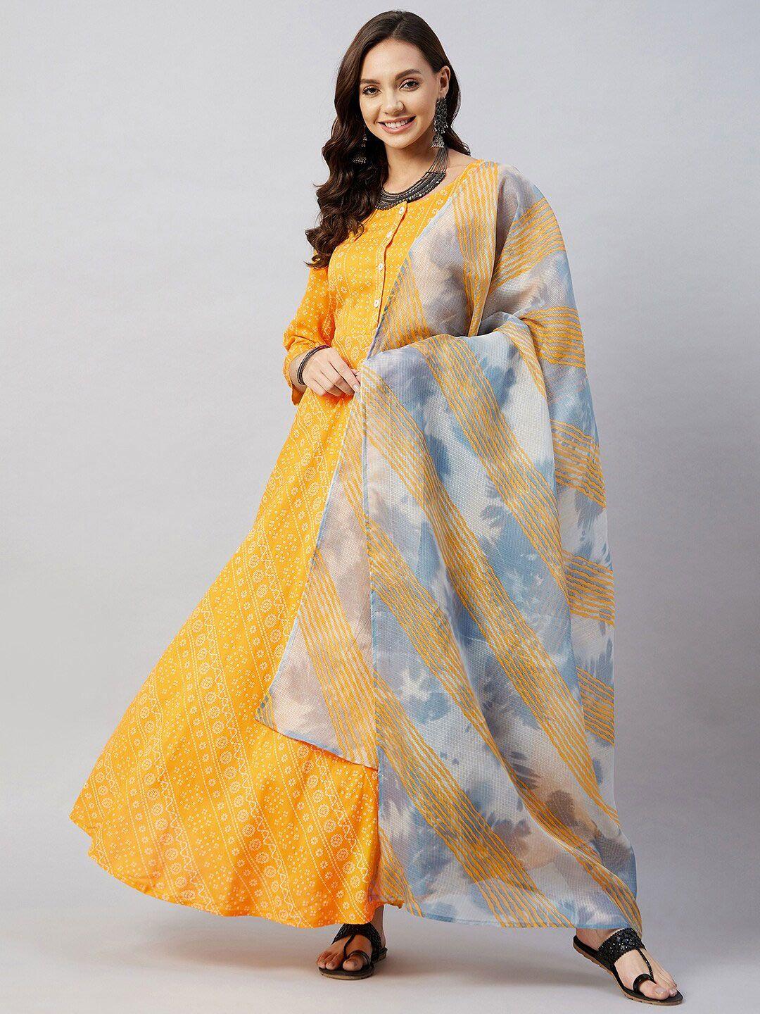 inweave leheriya printed dupatta