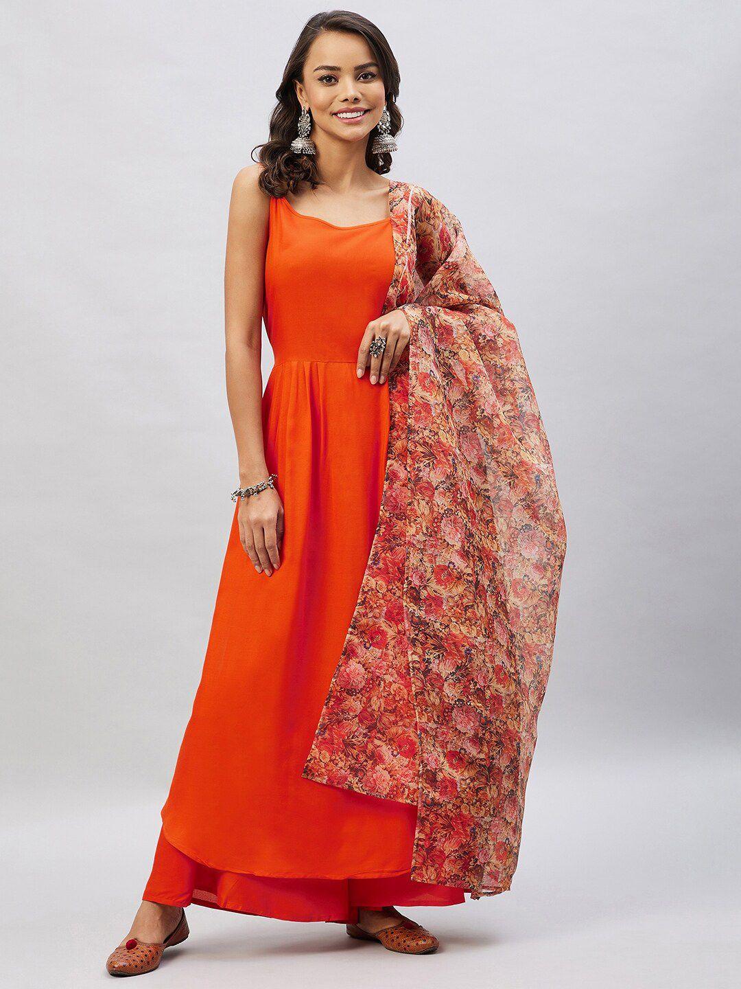 inweave printed organza dupatta