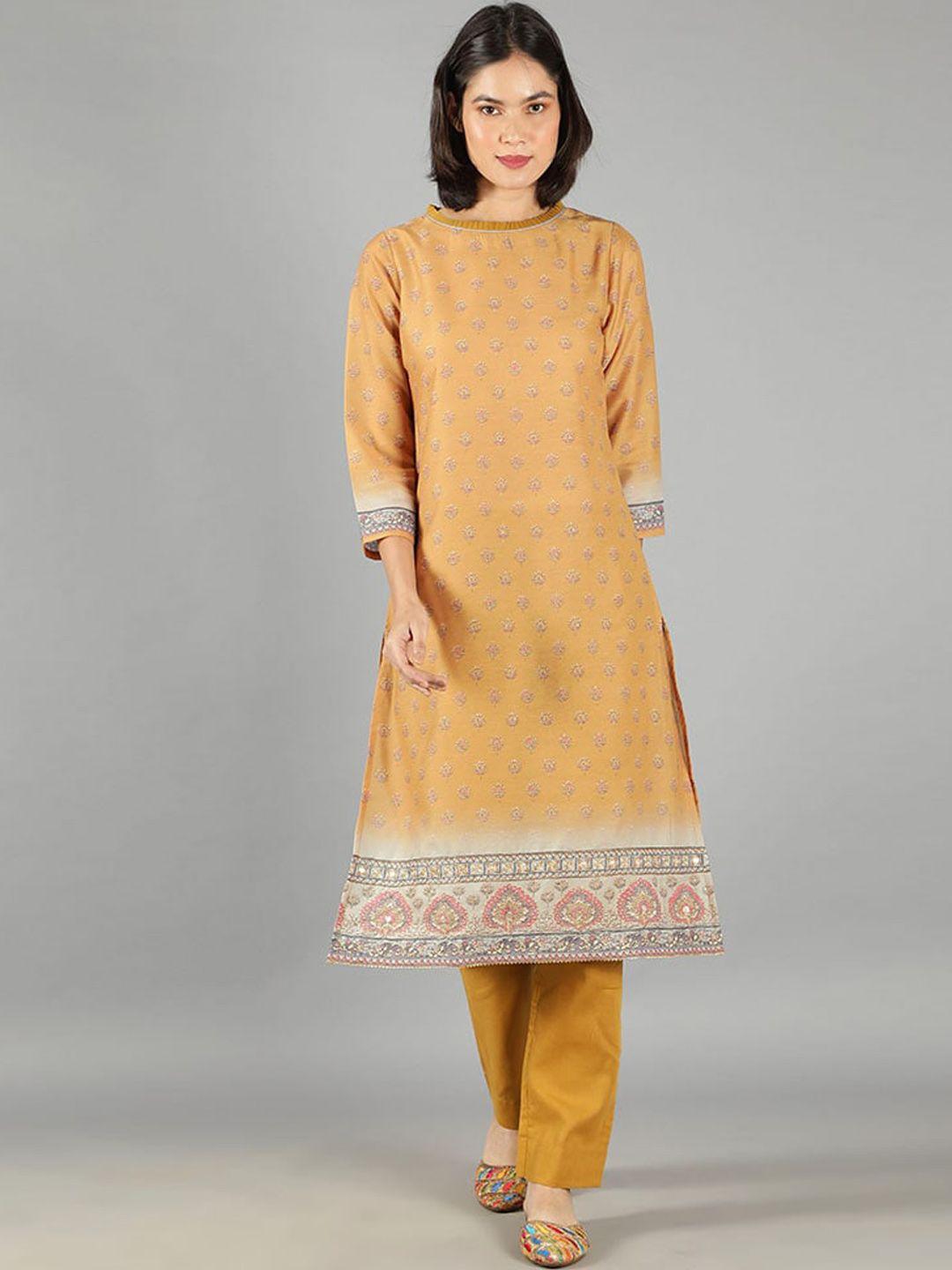 barara ethnic women ethnic motifs printed pure cotton kurta with trousers & dupatta