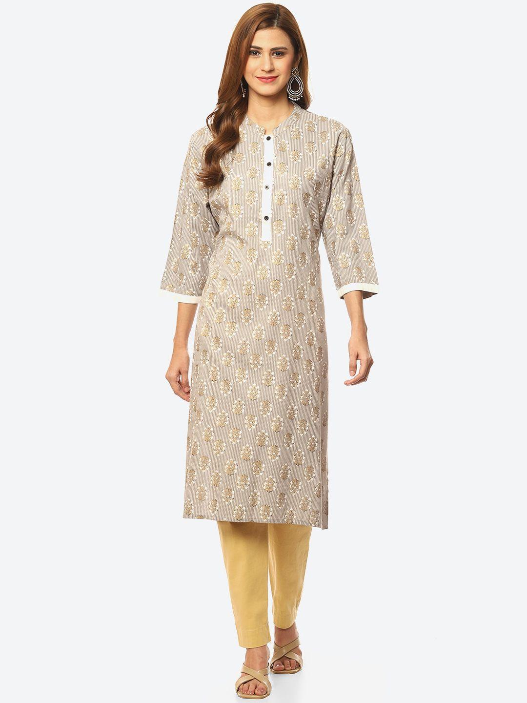 kurti's by menka women ethnic motifs printed kurta