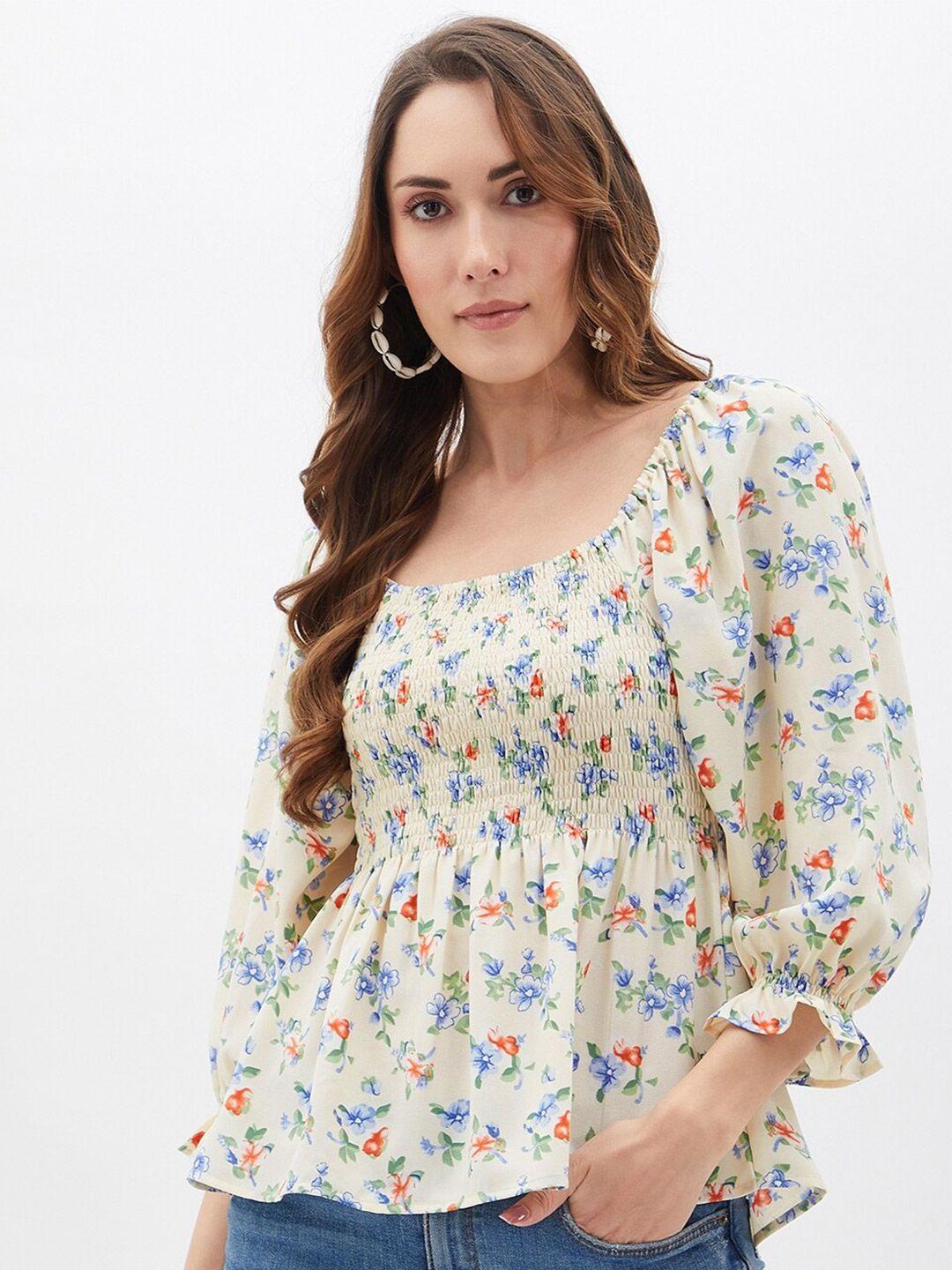 kibo floral print crepe top