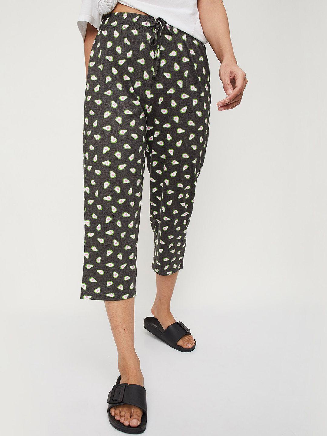 max women pure cotton printed lounge capris