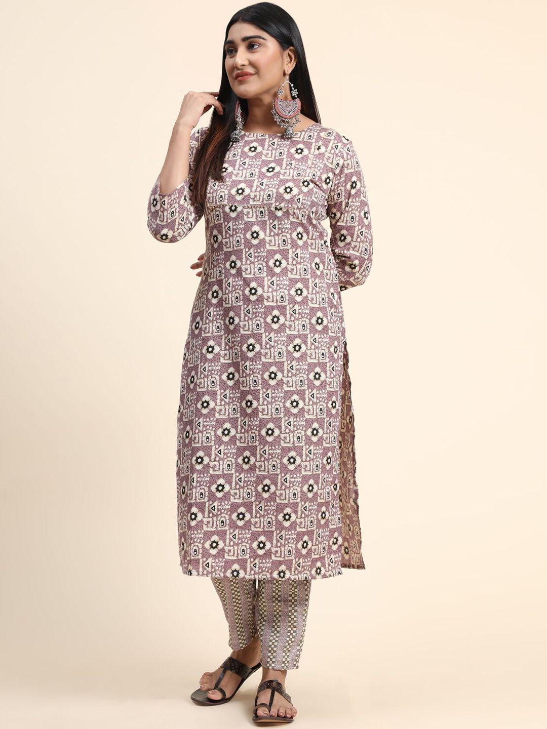 kalini women ethnic motifs printed kurta with palazzos