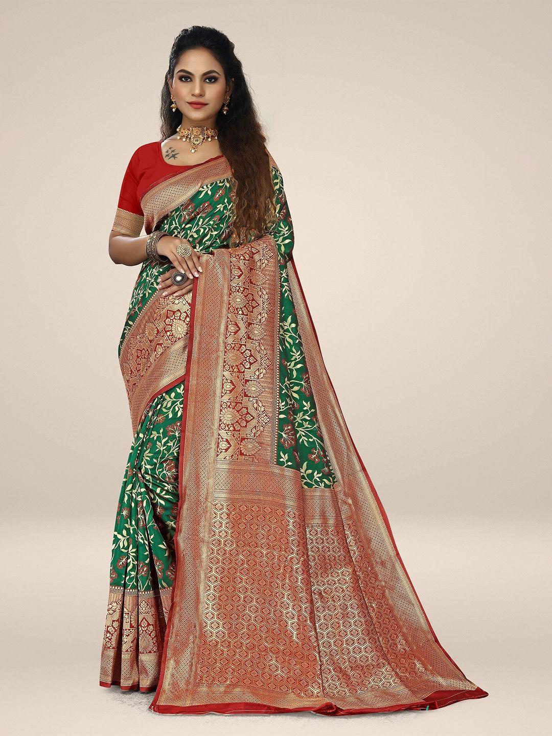 rivana ethnic motifs zari silk blend banarasi saree