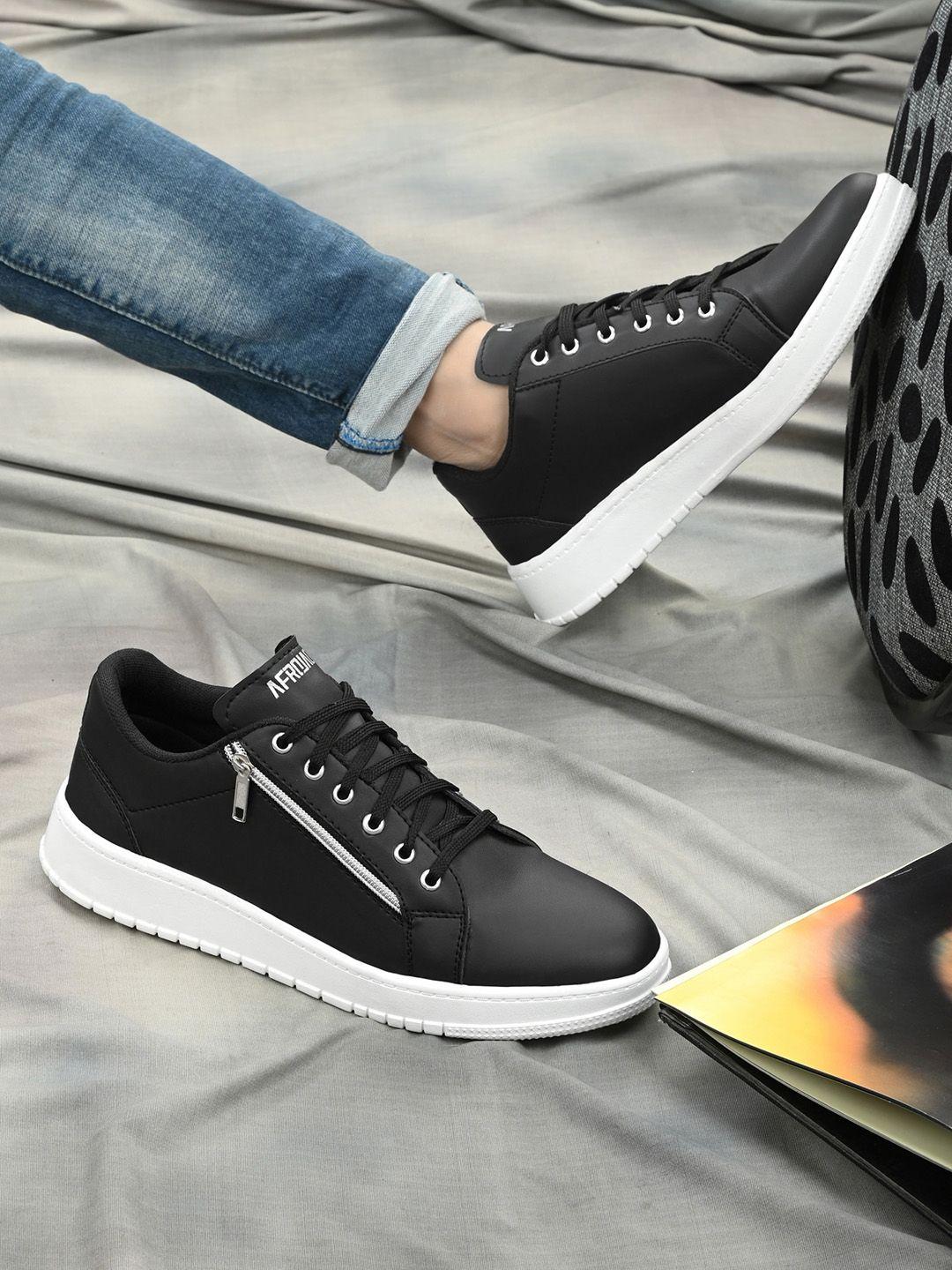 afrojack men black sneakers