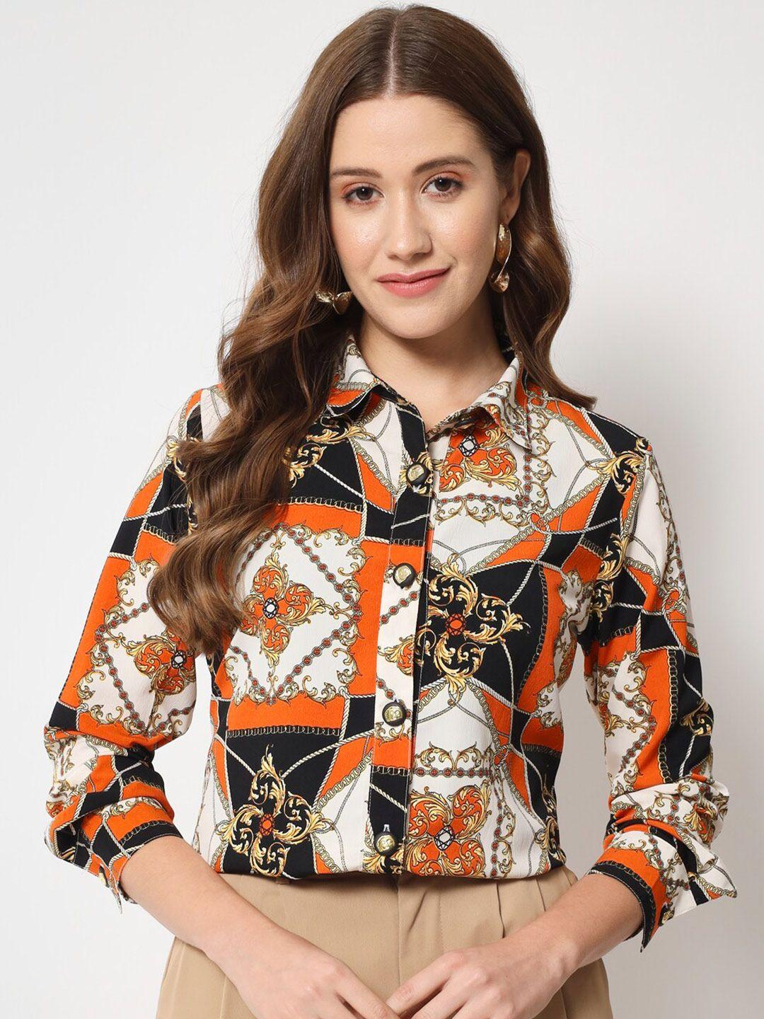 charmgal women classic floral printed casual shirt