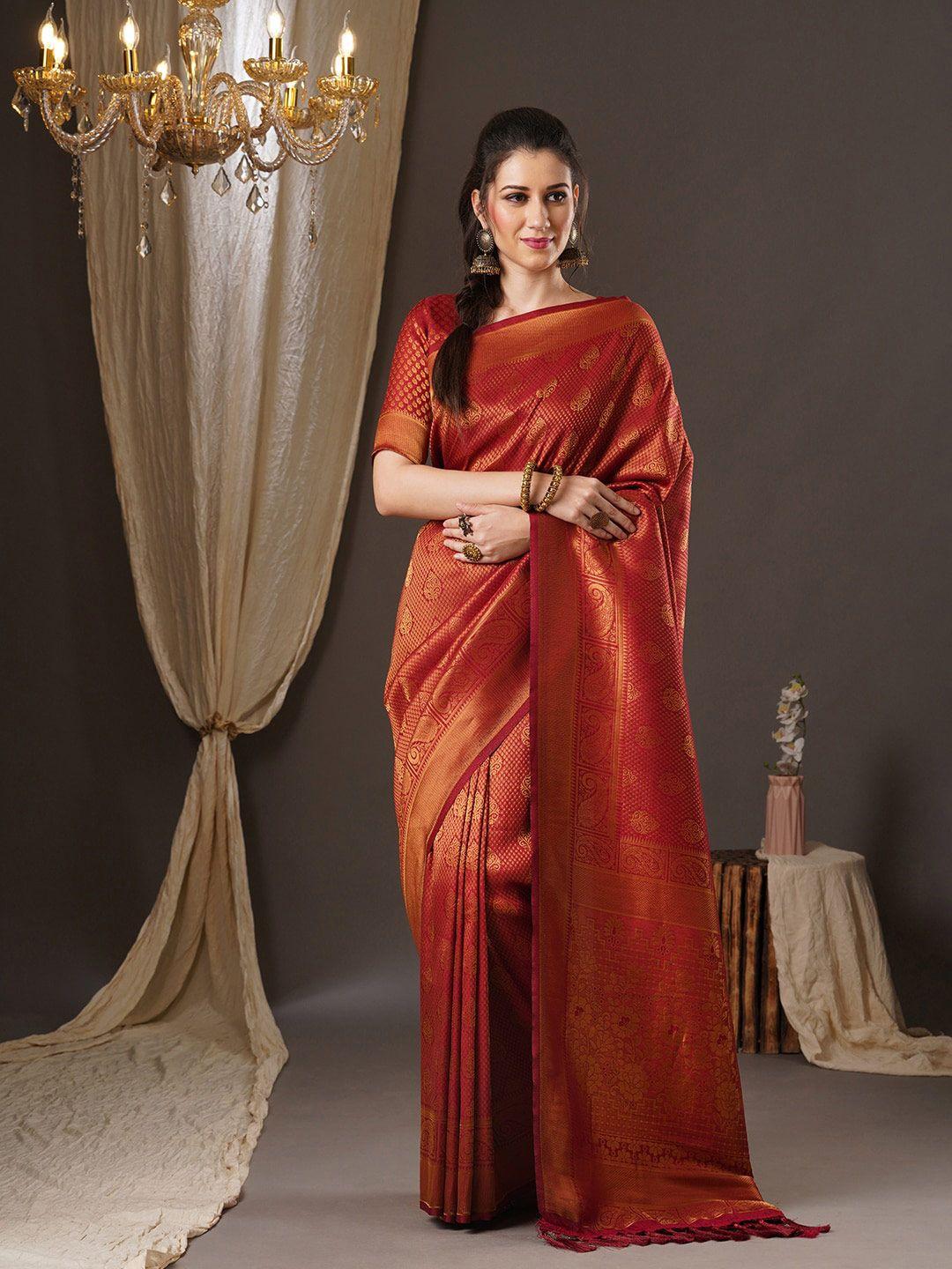 anouk ethnic motifs zari pure georgette kanjeevaram saree