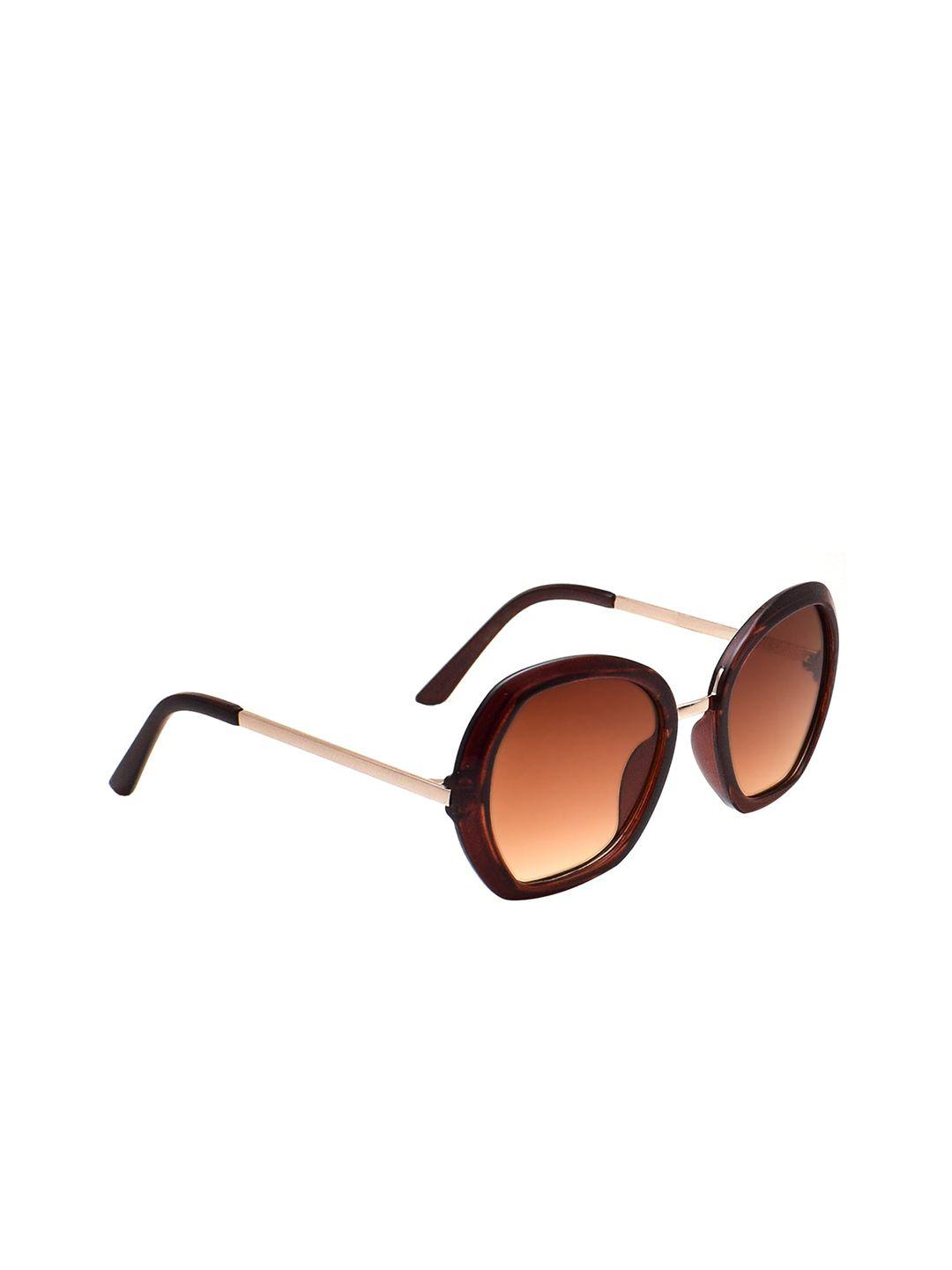 peter jones eyewear unisex brown lens & brown butterfly sunglasses with uv protected lens