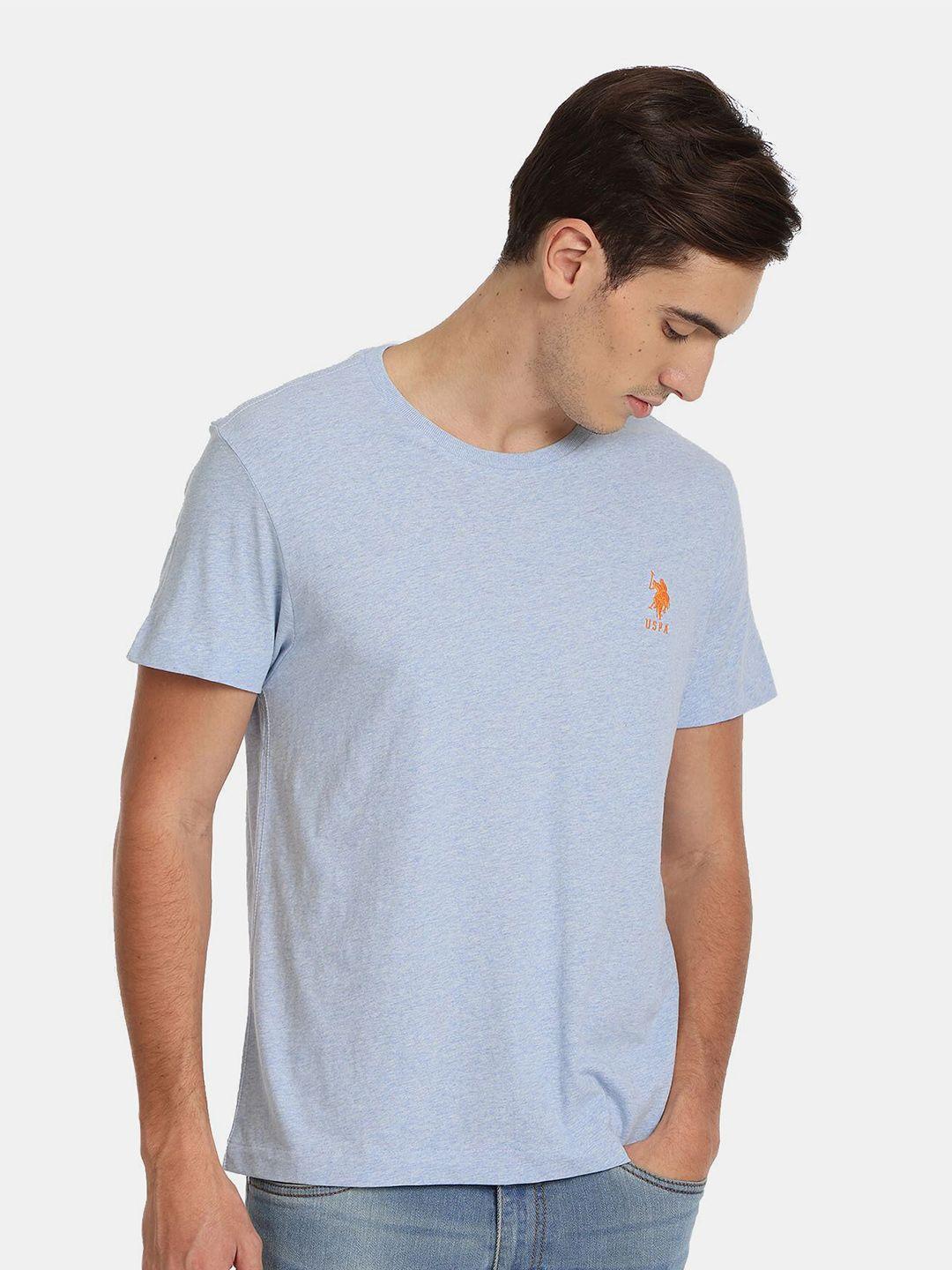 u s polo assn men brand logo slim fit cotton t-shirt