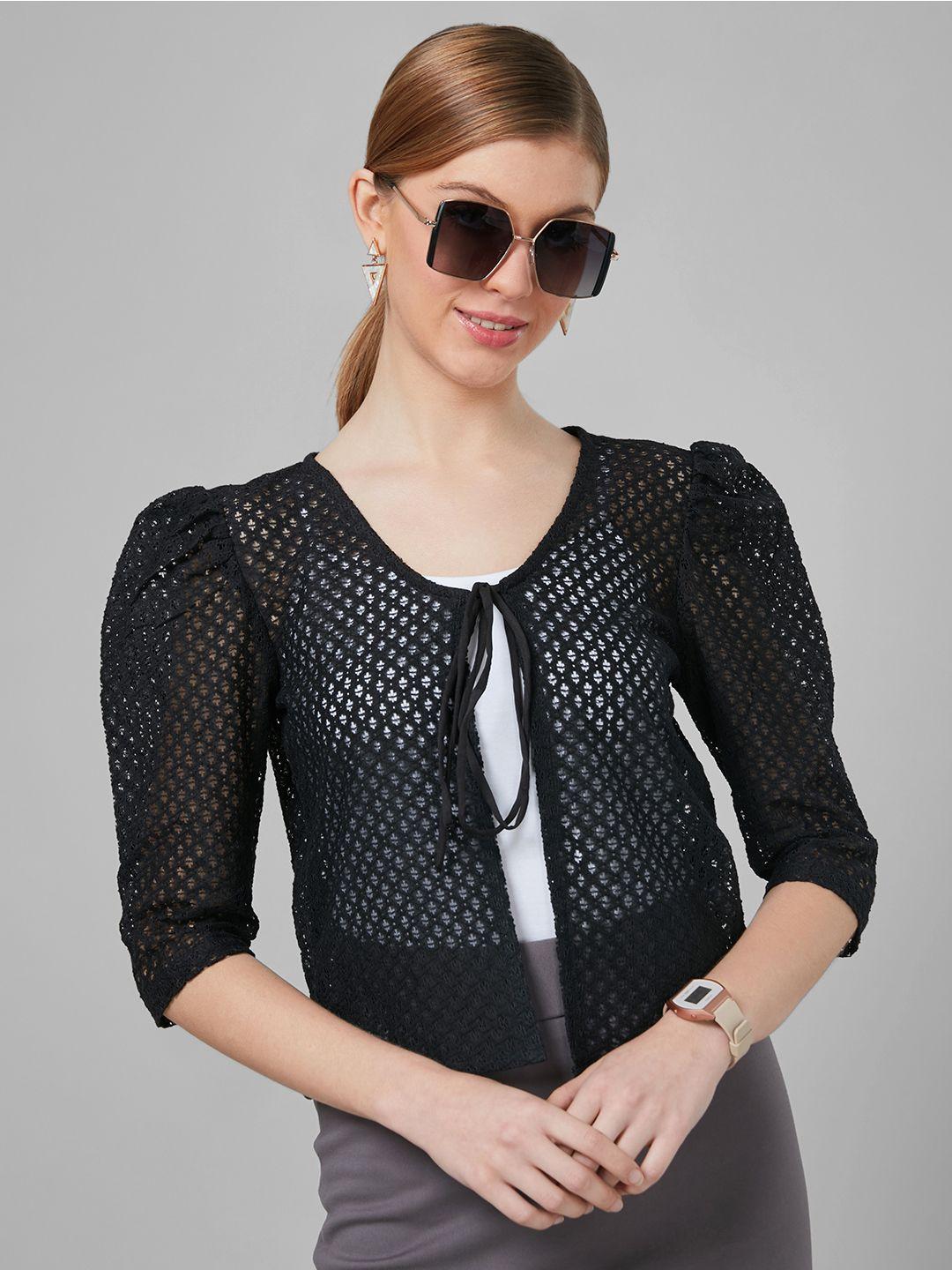 style quotient women cotton tie-up shrug