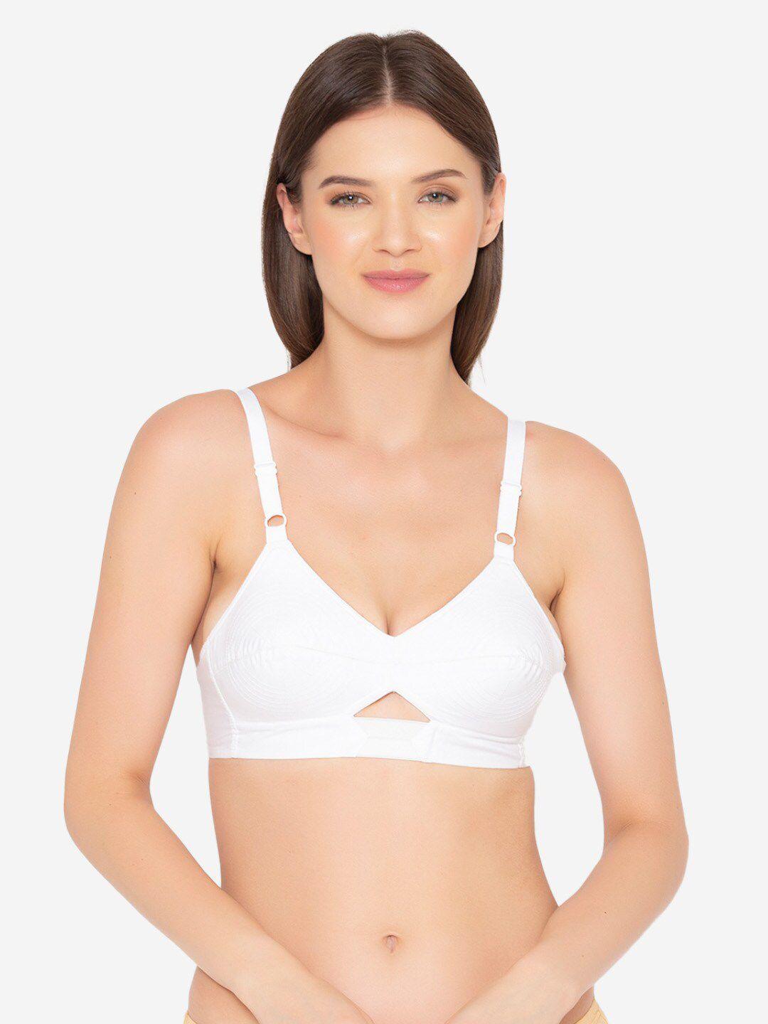 groversons paris beauty solid organic cotton non-padded bra