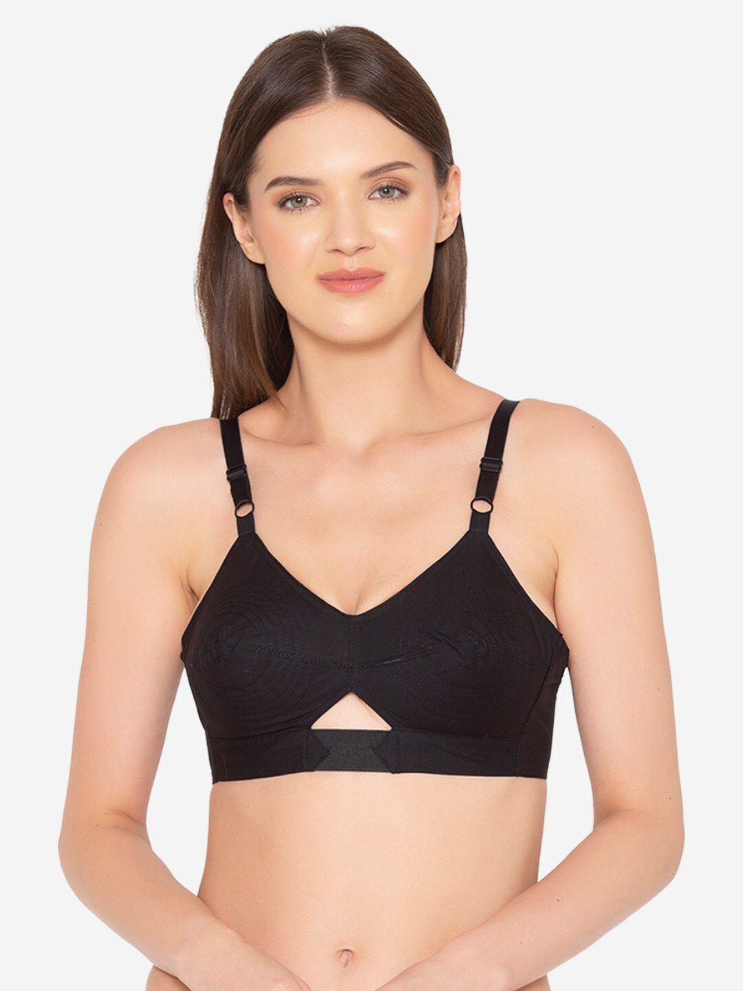 groversons paris beauty solid organic cotton non-padded bra