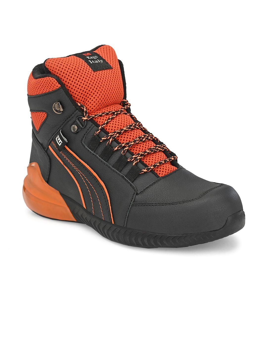 eego italy men leather trekking non-marking sports shoes