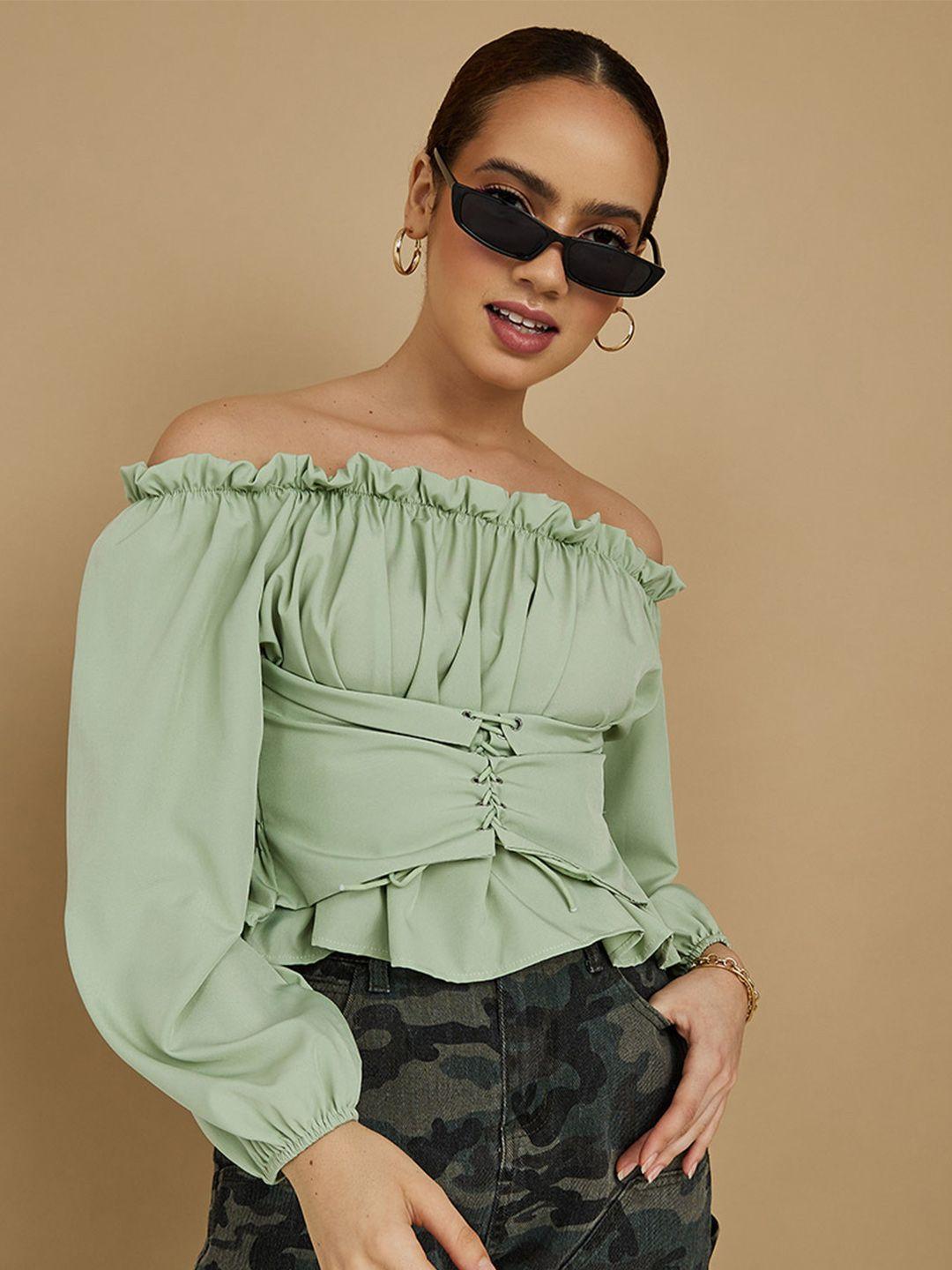 styli off-shoulder bardot top