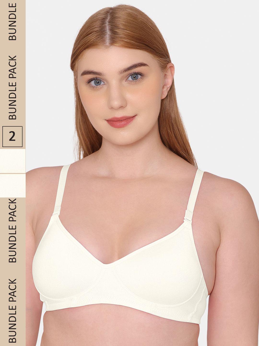 komli pack of 2 lightly padded full coverage bra