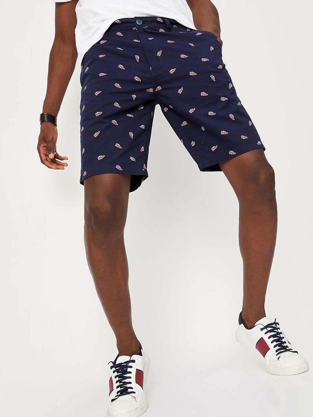 max men printed cotton shorts