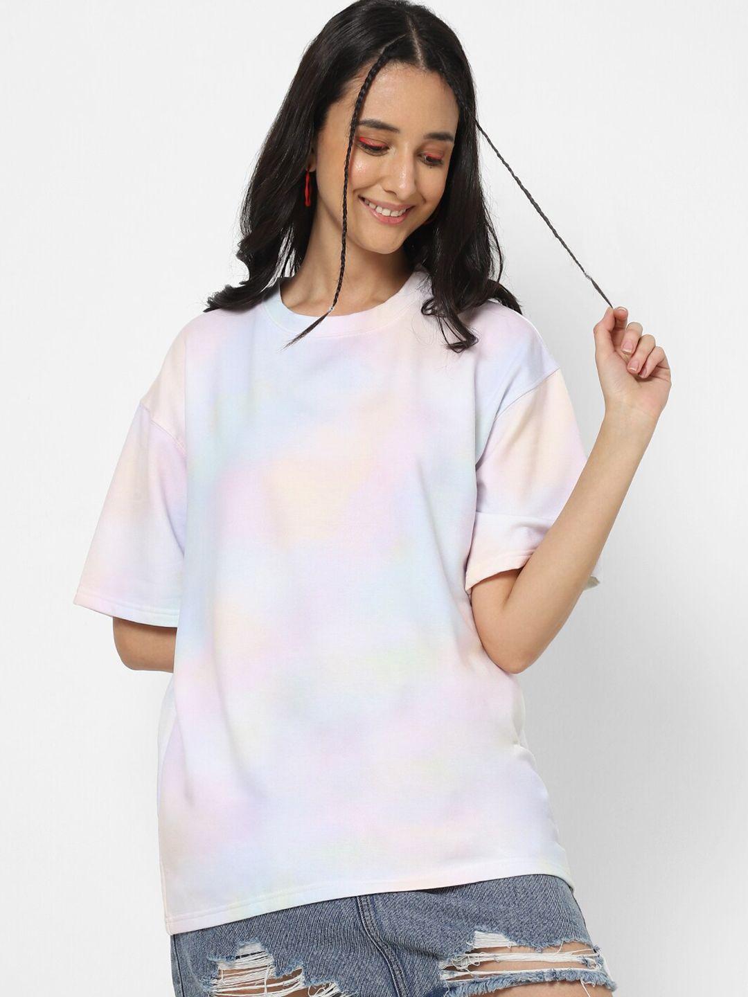 vastrado quirky tie and dye cotton oversized t-shirt