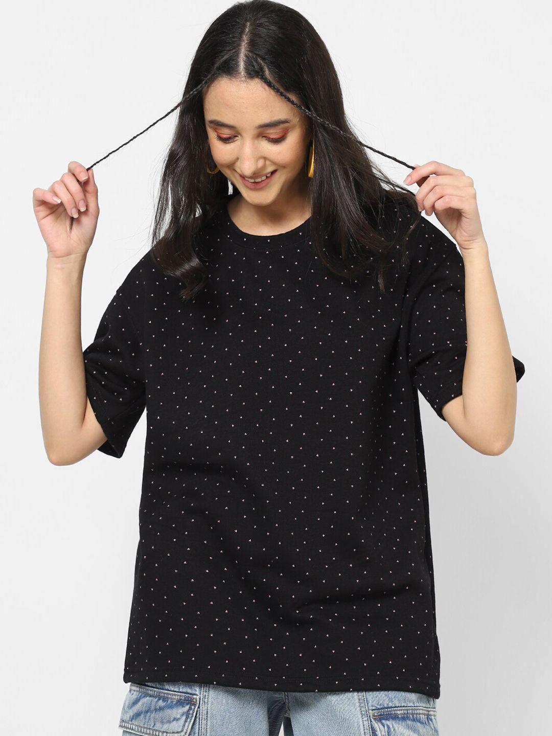 vastrado conversational print cotton oversized t-shirt