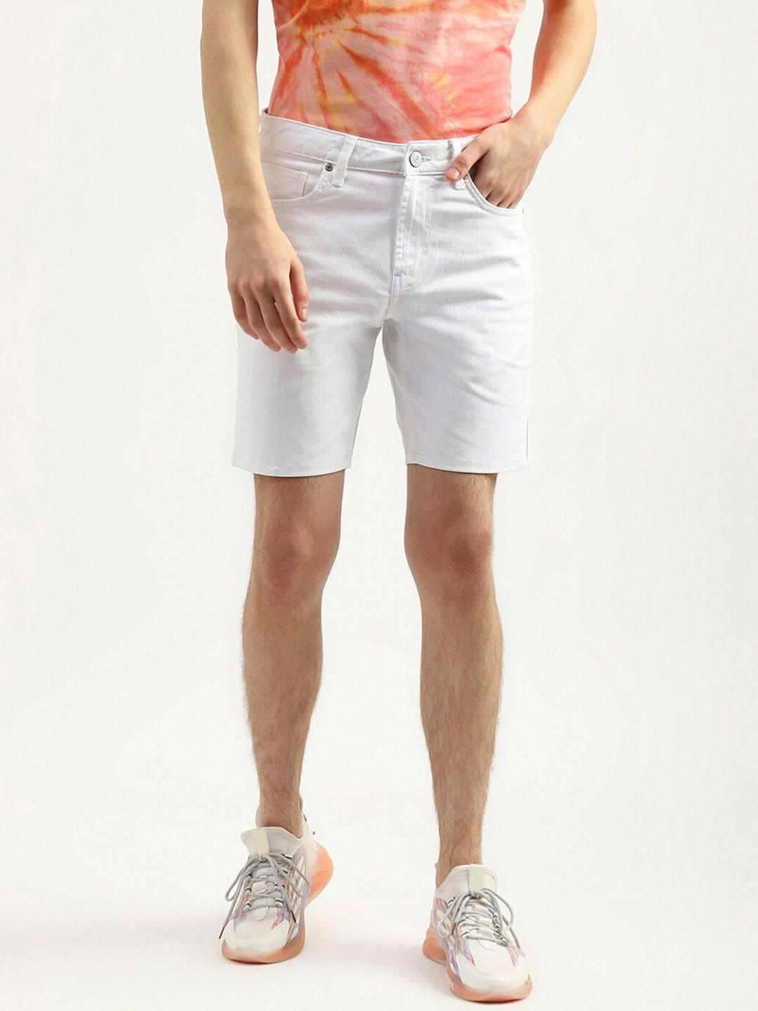 united colors of benetton men slim fit cotton denim shorts