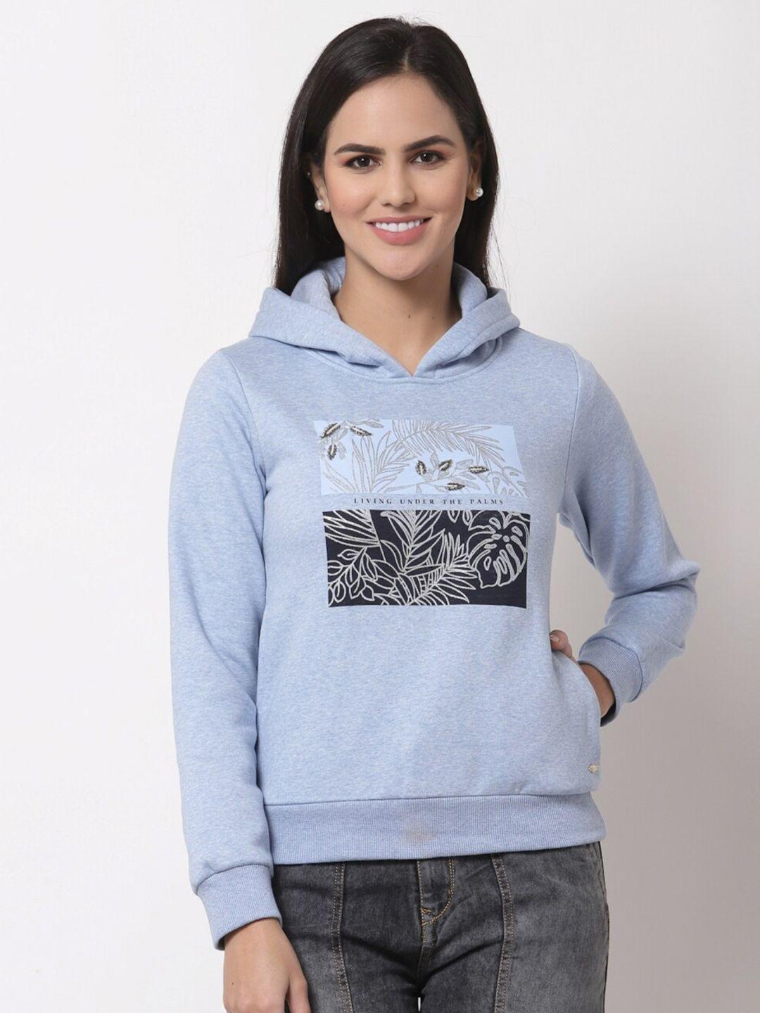 juelle women graphic printed hooded fleece pullover sweatshirt