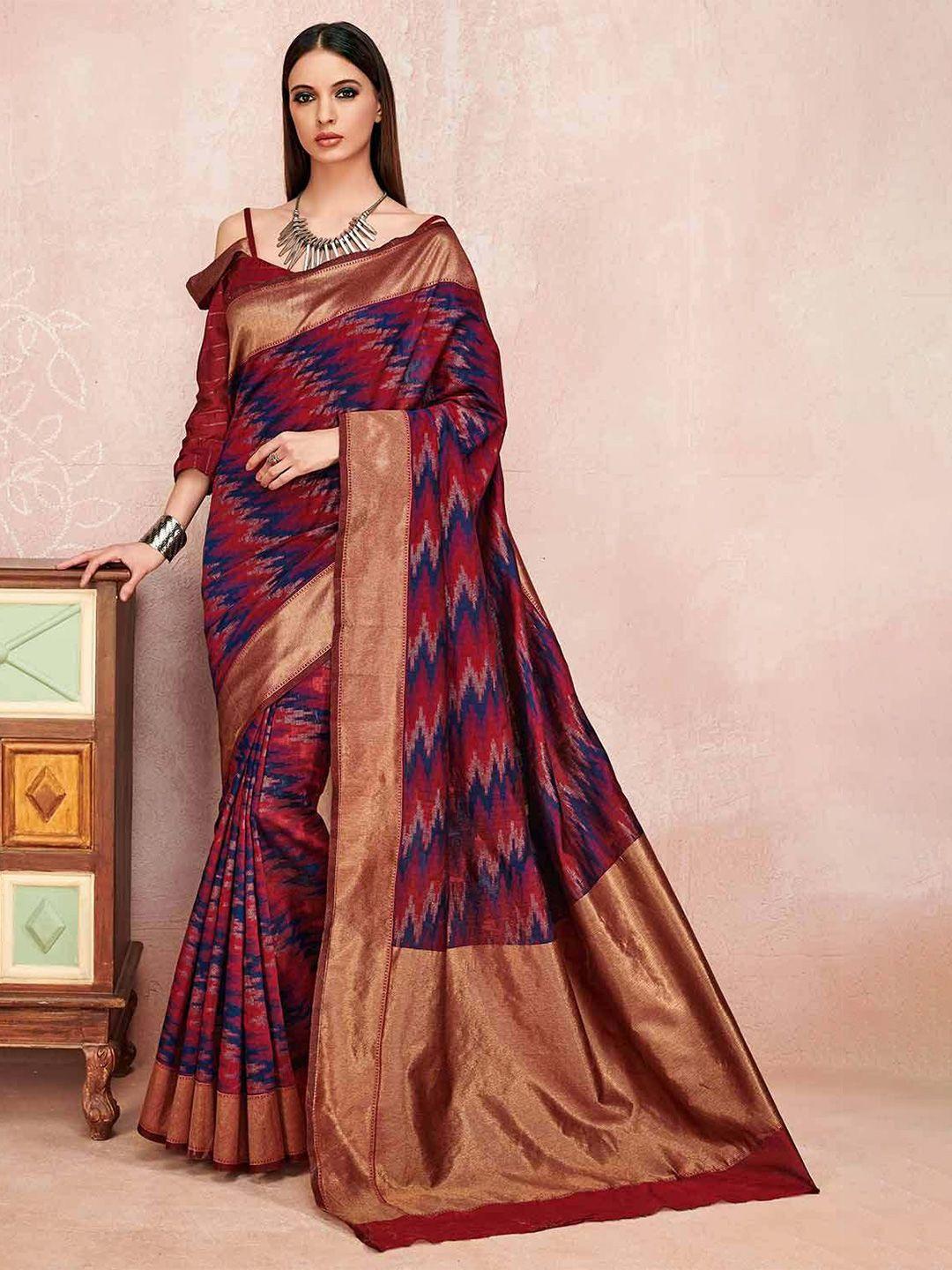 karagiri geometric printed saree